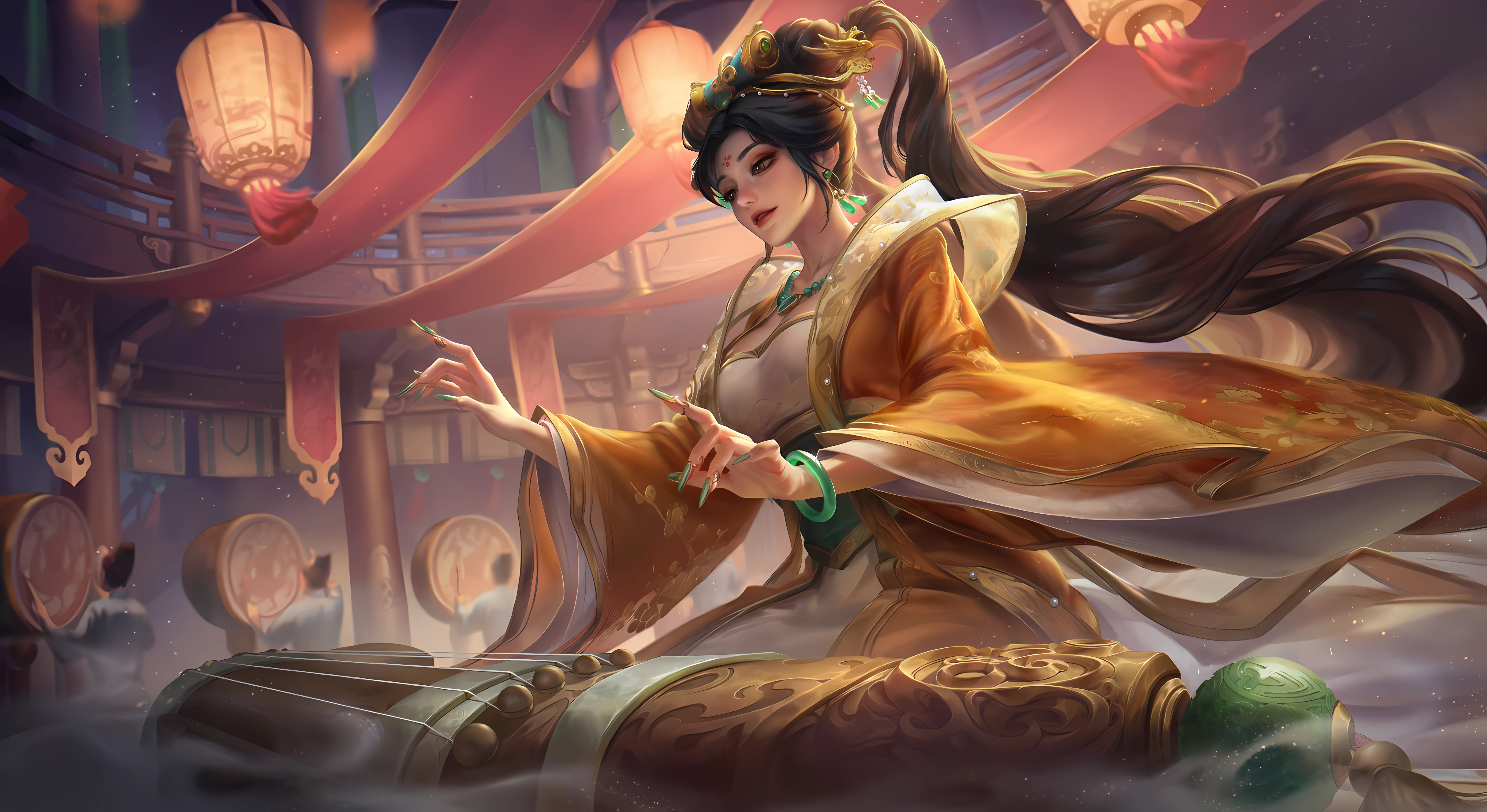 Sona League Of Legends League Of Heroes Video Games Ponytail Video Game Girls Video Game Characters  5988x3272