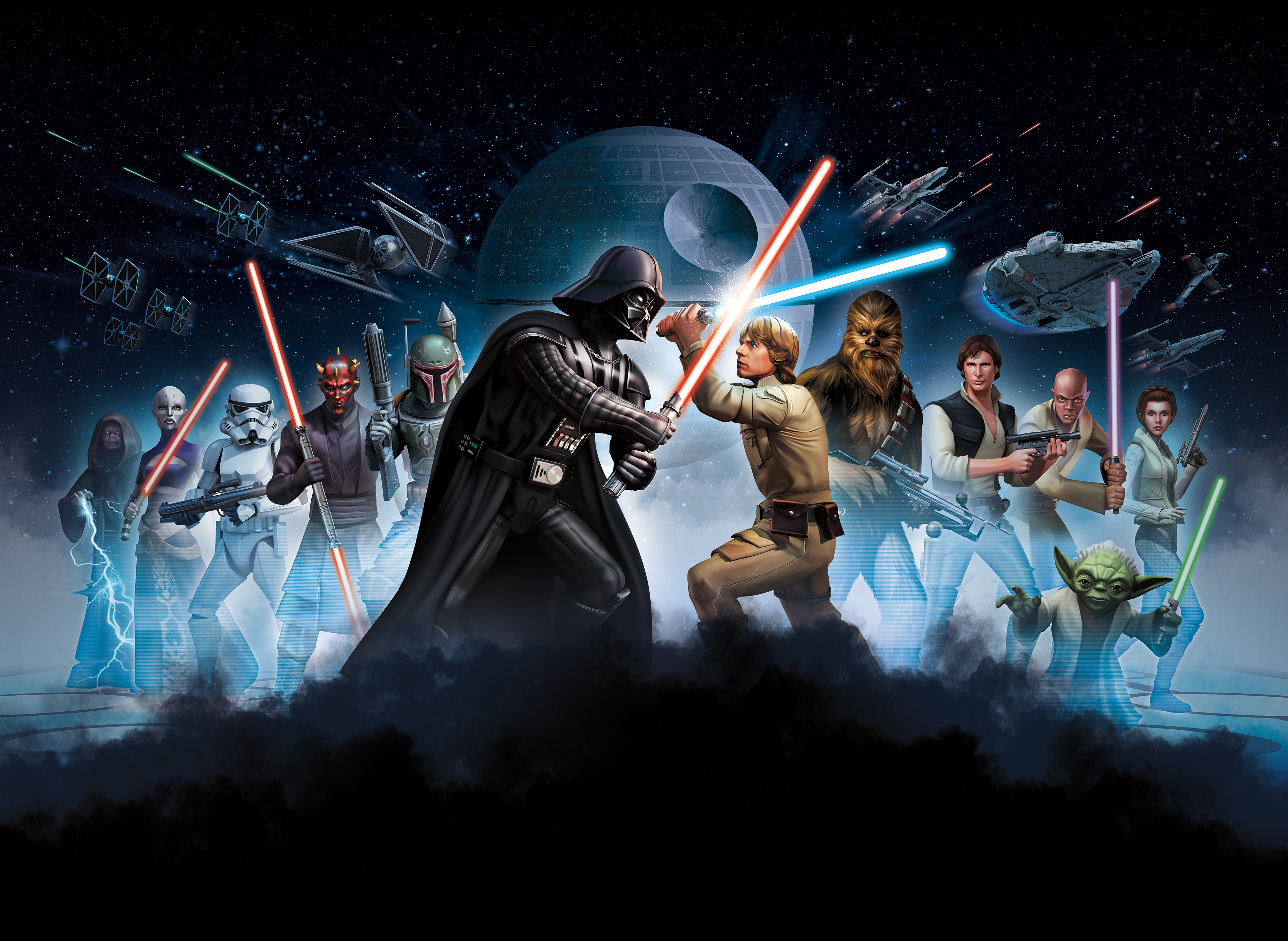Video Games Death Star Star Wars Galaxy Of Heroes Lightsaber Armor Helmet Video Game Art Stars Star  3600x2631