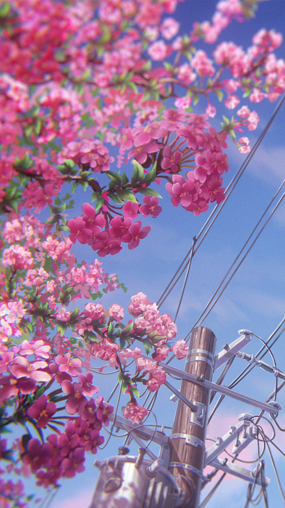Flowers Wires Worms Eye View Low Angle Pink Flowers Vertical Video Game Art Video Games 1080x1920