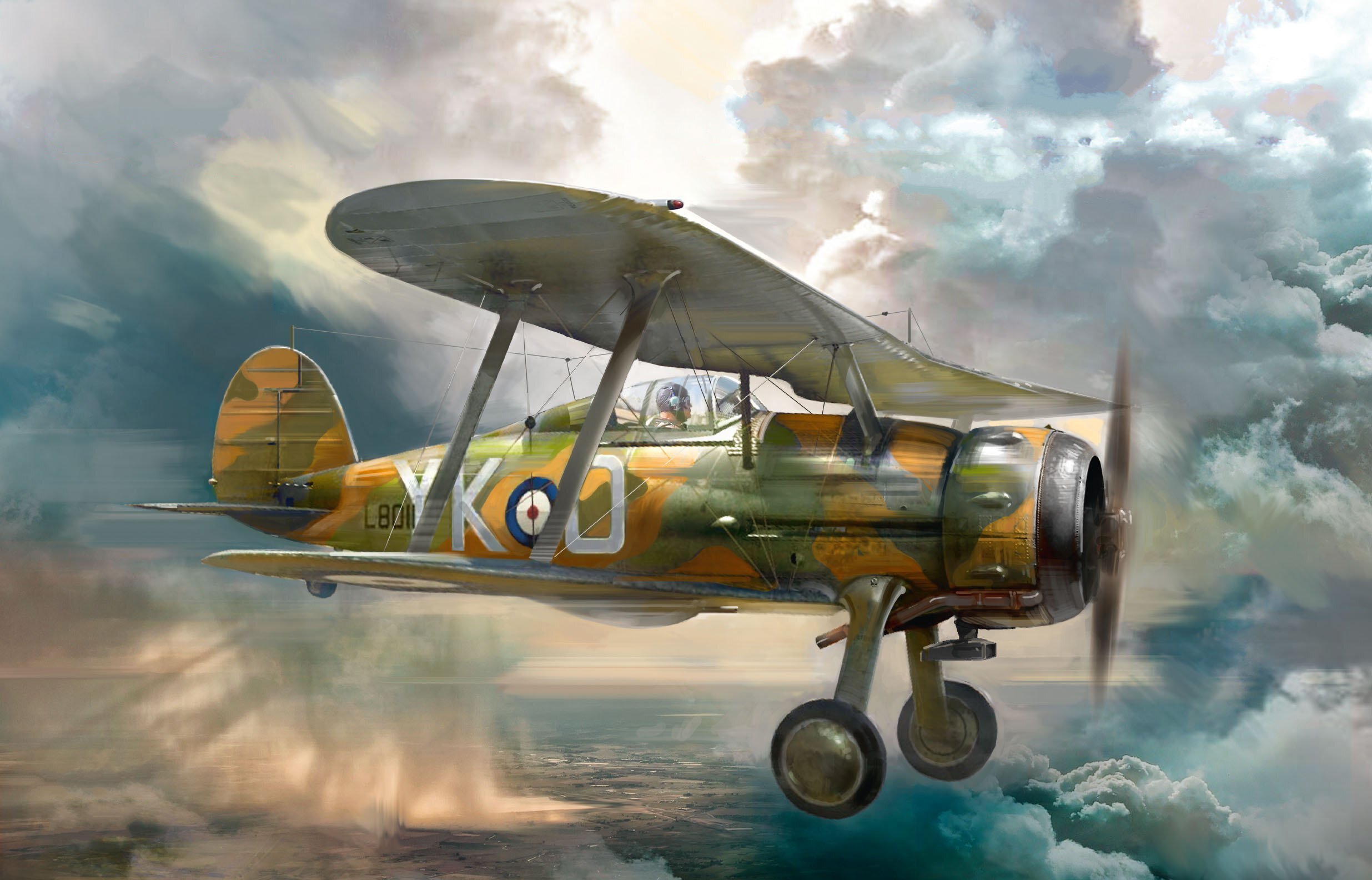 World War Ii Aircraft Airplane Military Military Aircraft War Biplane Gloster Gladiator Royal Air Fo 2471x1584