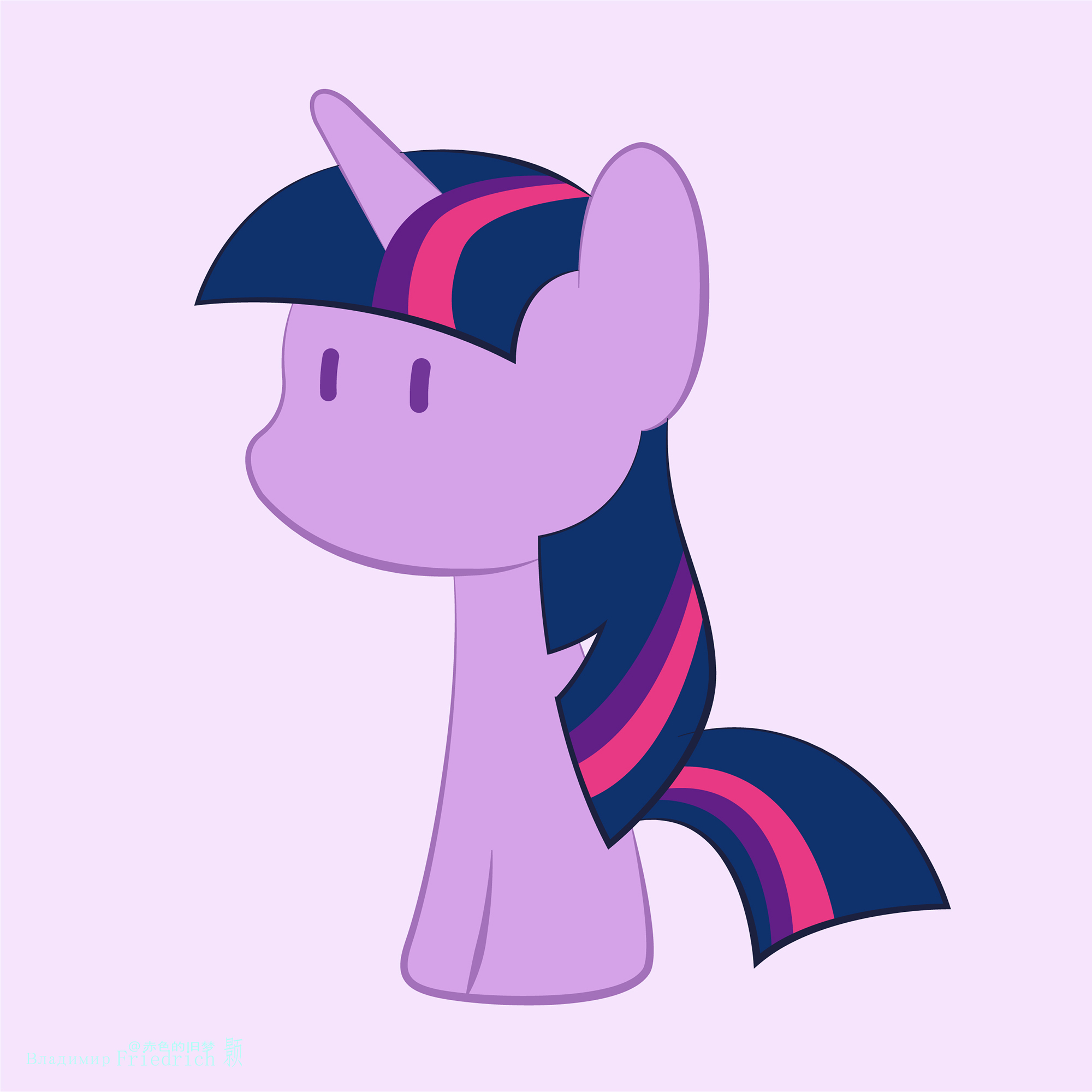 My Little Pony Twilight Sparkle Simple Background Minimalism Pony 2000x2000
