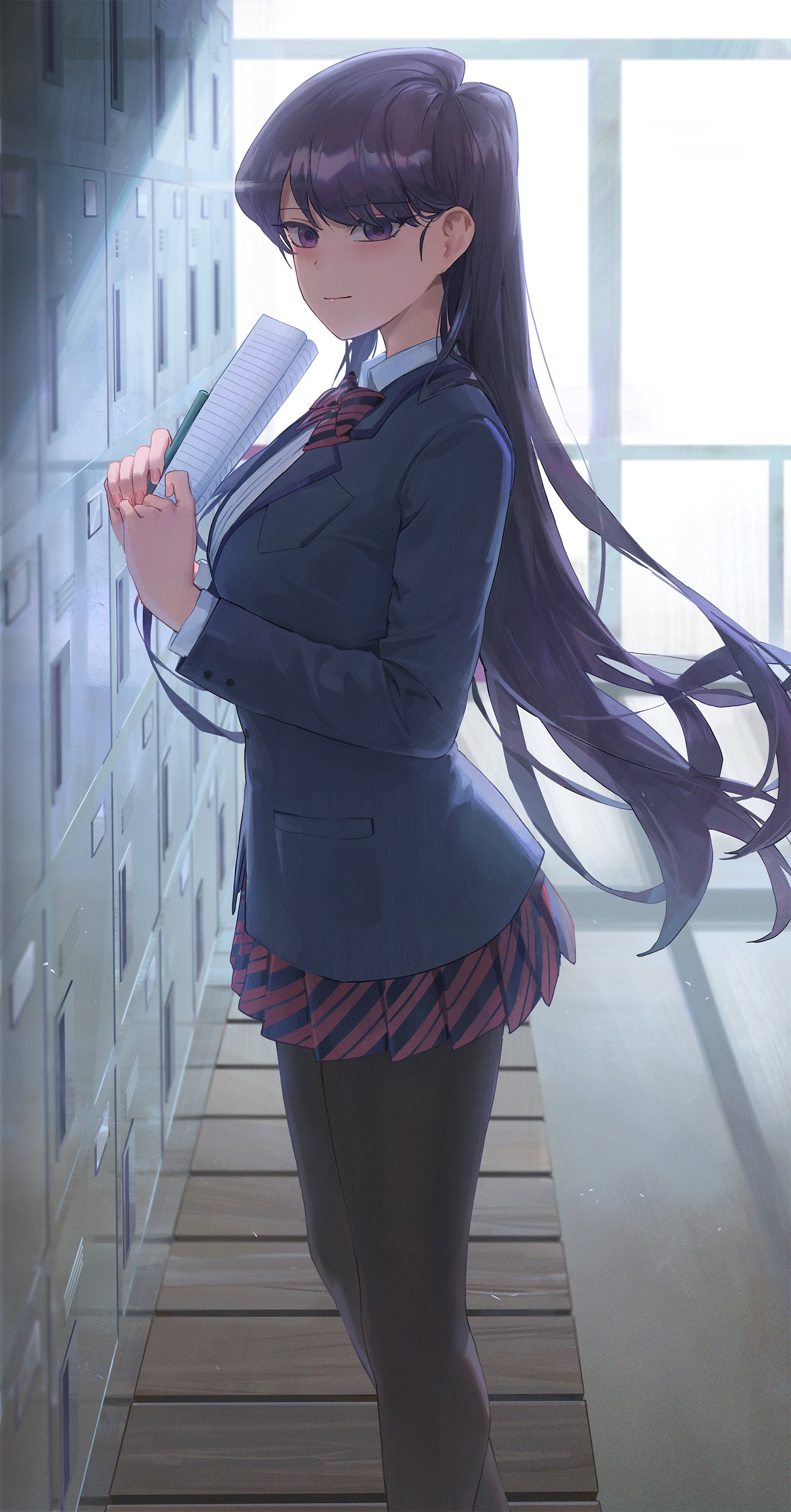 Anime Anime Girls Komi San Wa Comyushou Desu Komi Shouko School Uniform 1600x3058