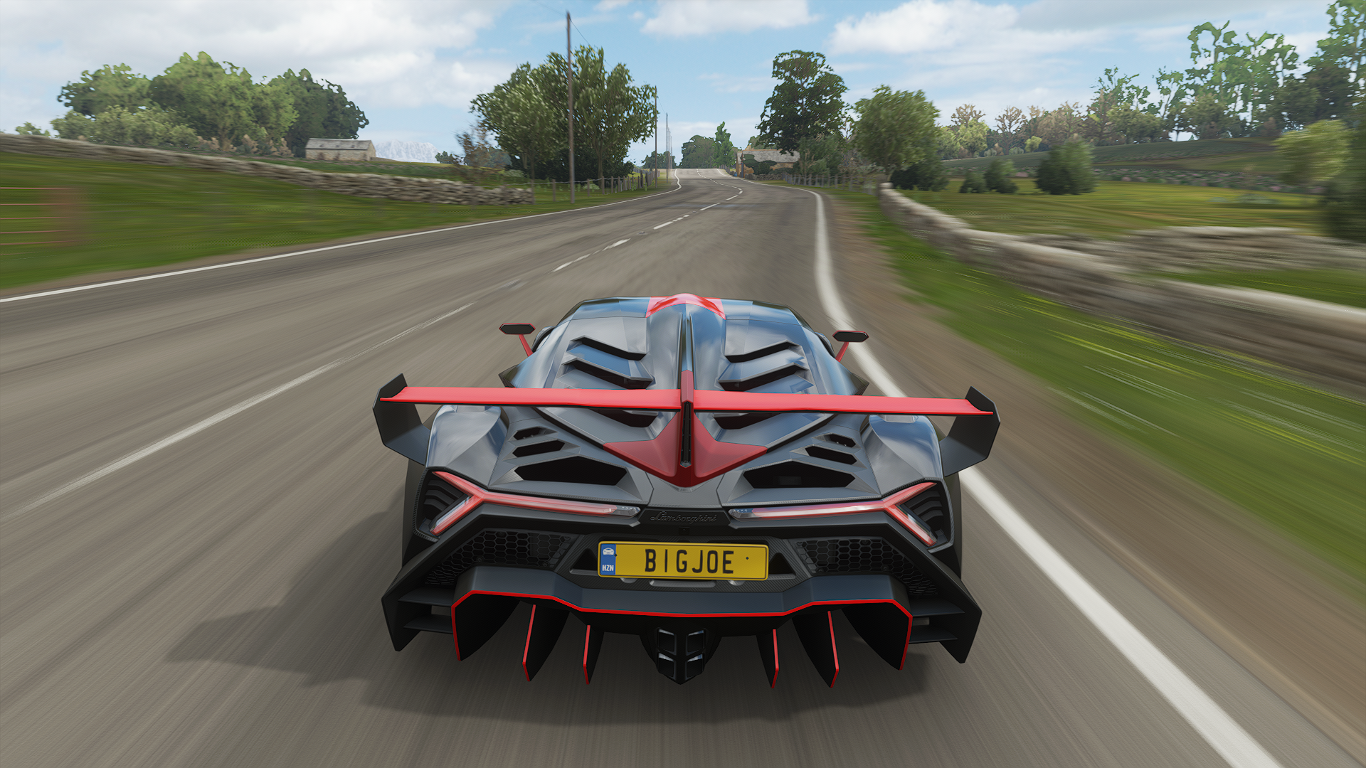 Car Forza Forza Horizon Forza Horizon 4 Racing Video Games Taillights Rear View Licence Plates Road  1920x1080
