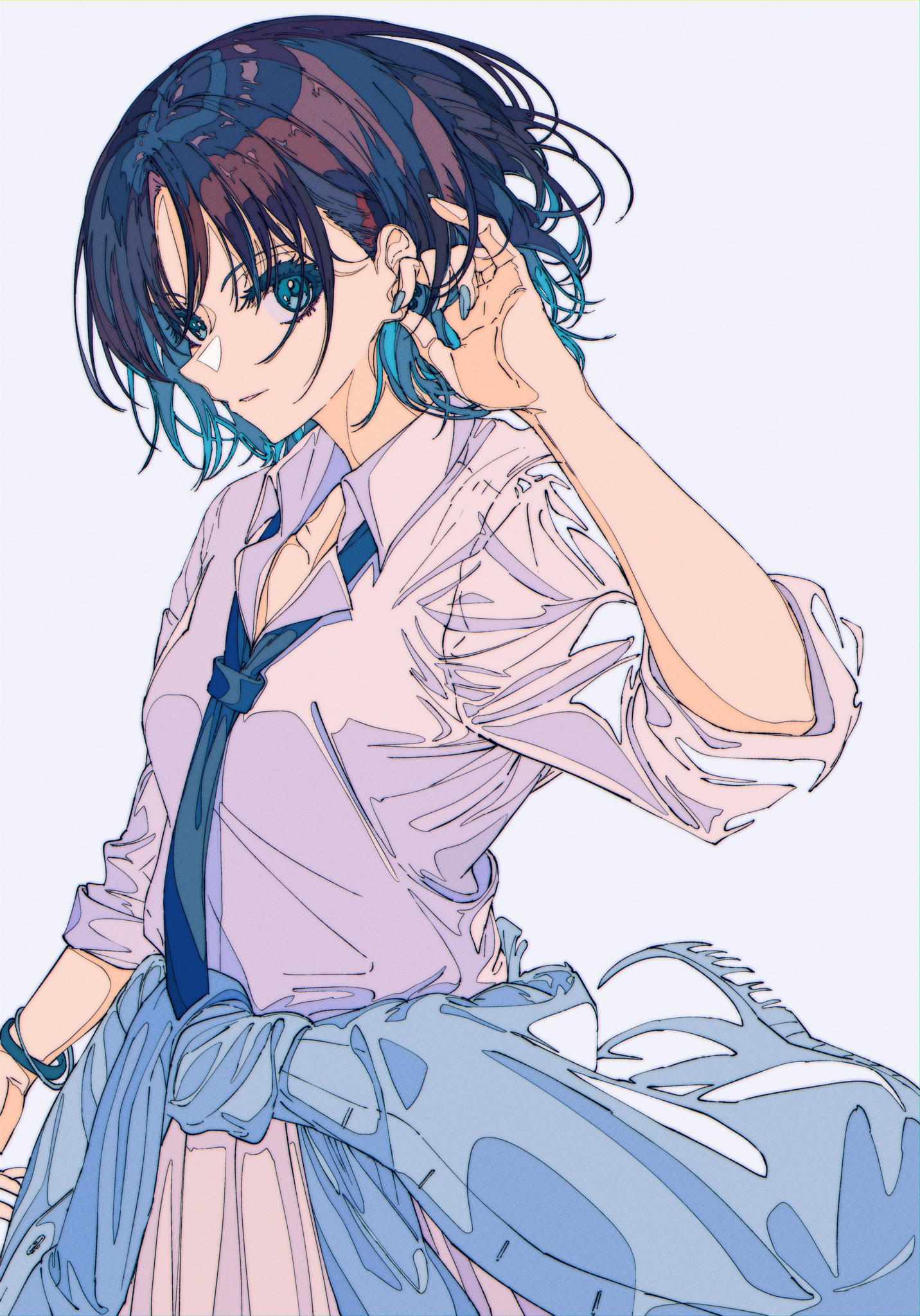 Cogecha Anime Anime Girls Portrait Display Schoolgirl School Uniform Short Hair Looking At Viewer Wh 1432x2048