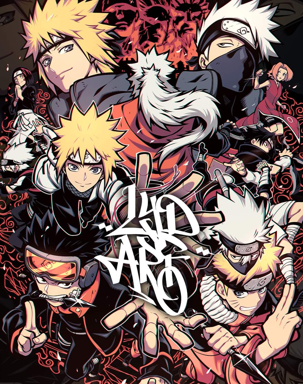 MCLO LYDart Mclo Naruto Anime Naruto Shippuden Uzumaki Naruto Jiraiya Uchiha Obito Uchiha Sasuke Hat 1050x1329
