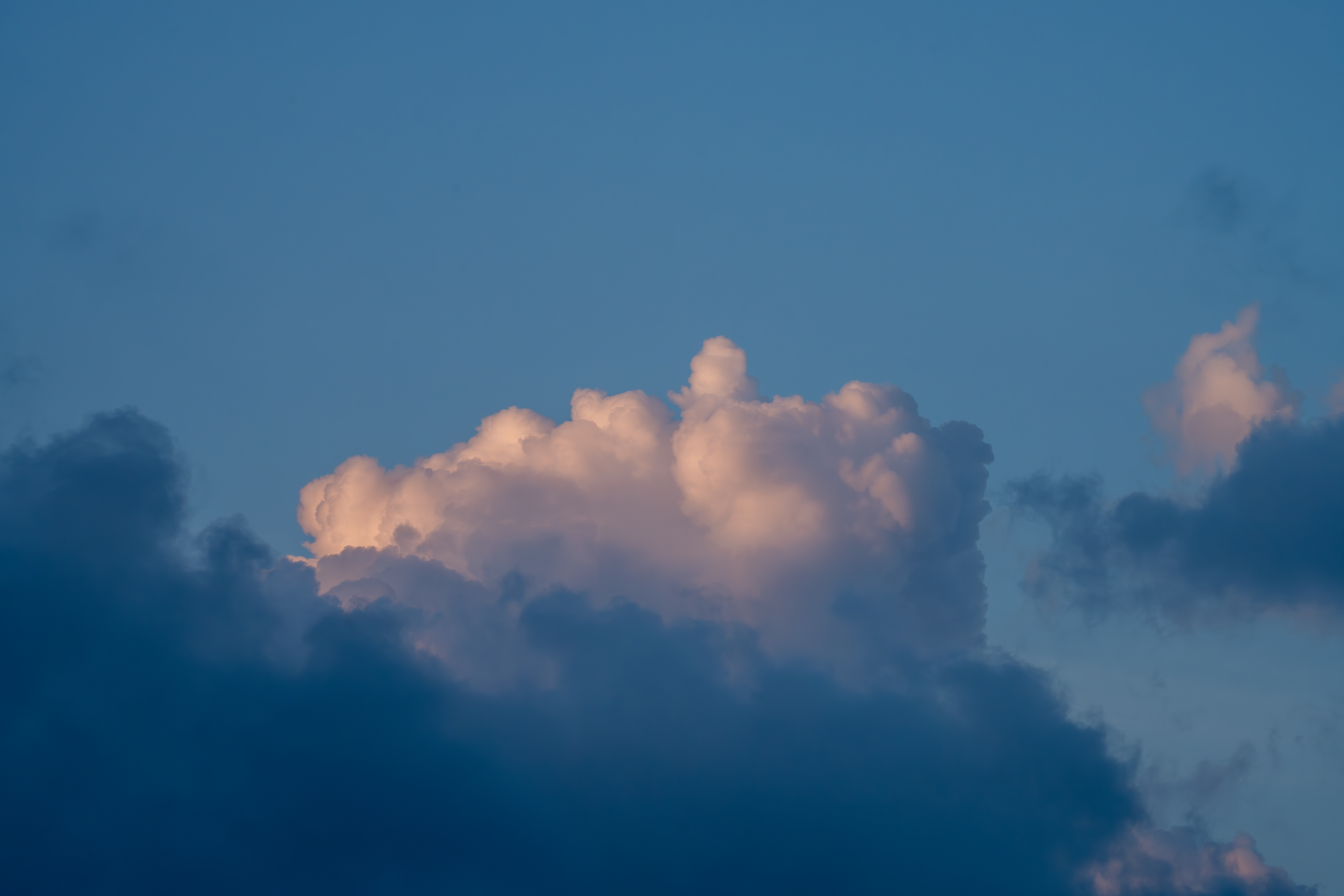 Sky Cloud Mass Clouds Evening Simple Background Minimalism 7008x4672