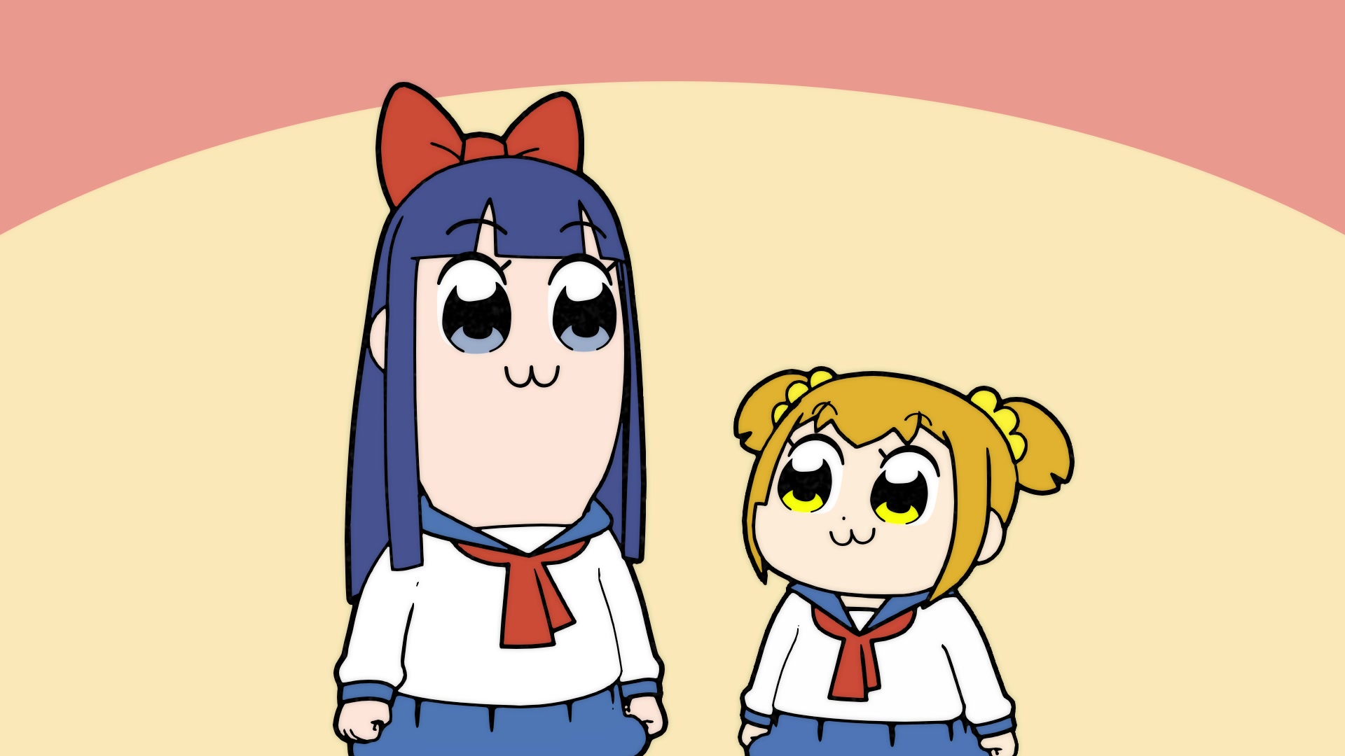 Anime Anime Screenshot Anime Girls Pop Team Epic Poputepipikku Popuko Pipimi Twintails Blonde Long H 1920x1080