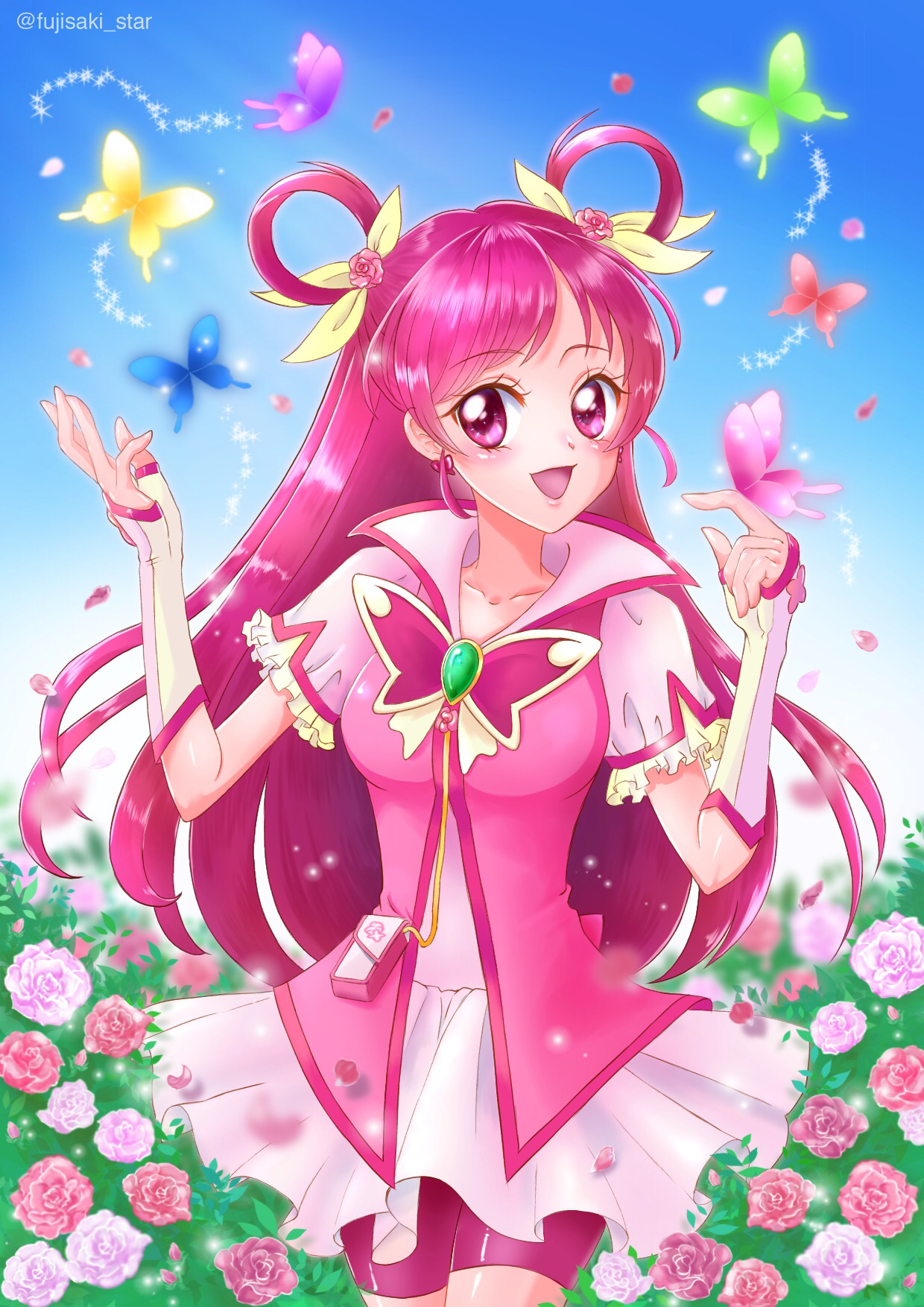 Yes Pretty Cure 5 Cure Dream Yumehara Nozomi Anime Anime Girls Magical Girls Long Hair Pink Hair Pre 1240x1754