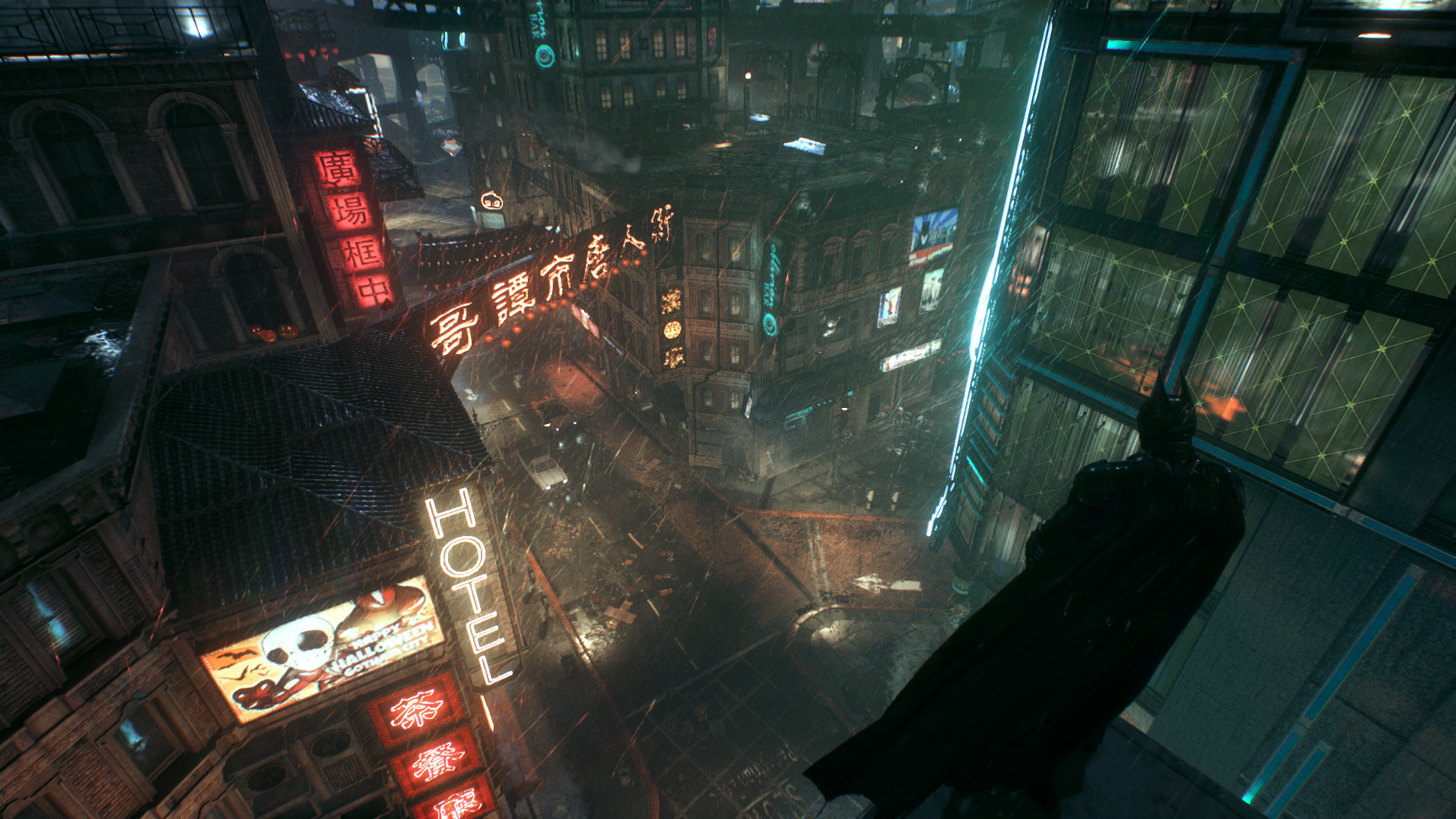 PC Gaming Screen Shot Batman Arkham Knight City Neon Night 1920x1080