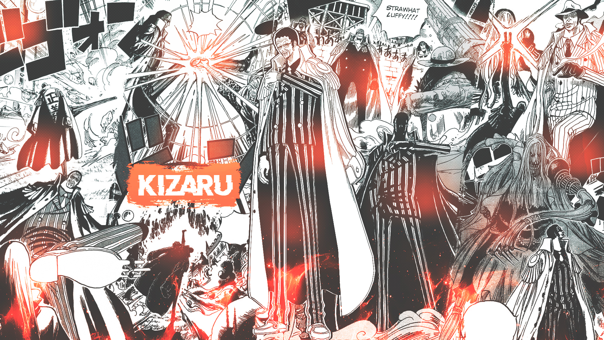 One Piece Collage Borsalino Kizaru Manga DinocoZero Anime Men 1920x1080