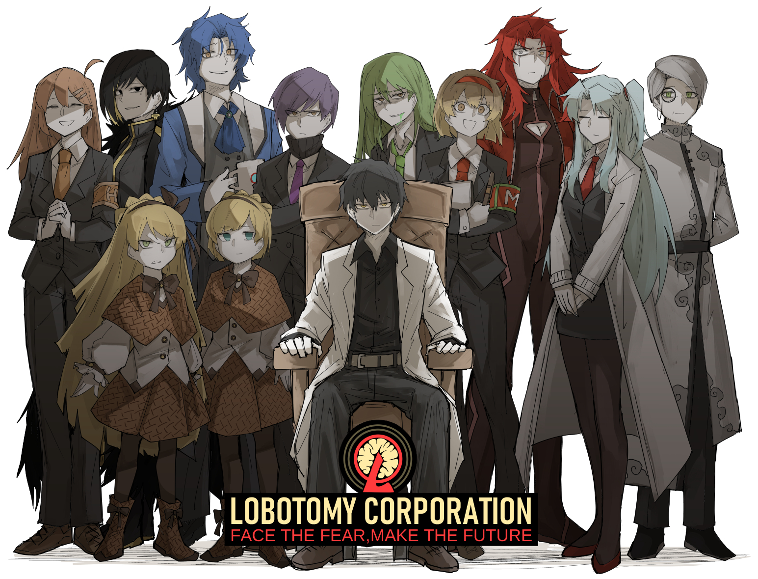 ProjectMoon Lobotomy Corporation Anime Girls Anime Boys Looking At Viewer Logo 1545x1179