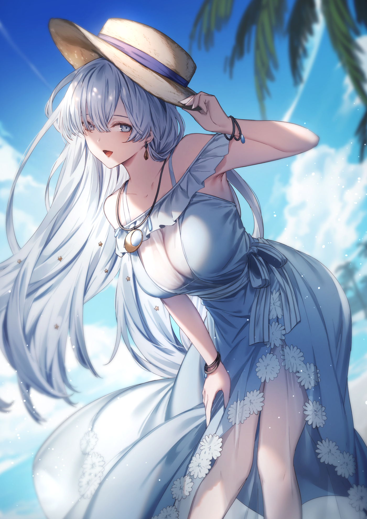 Anime Anime Girls Pixiv Looking At Viewer Fate Grand Order Sun Hats Anastasia Fate Grand Order Portr 1400x1980
