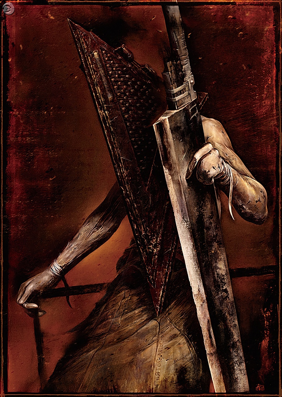 Pyramid Head Silent Hill Video Games Sword Video Game Characters Horror Fan Art 910x1280