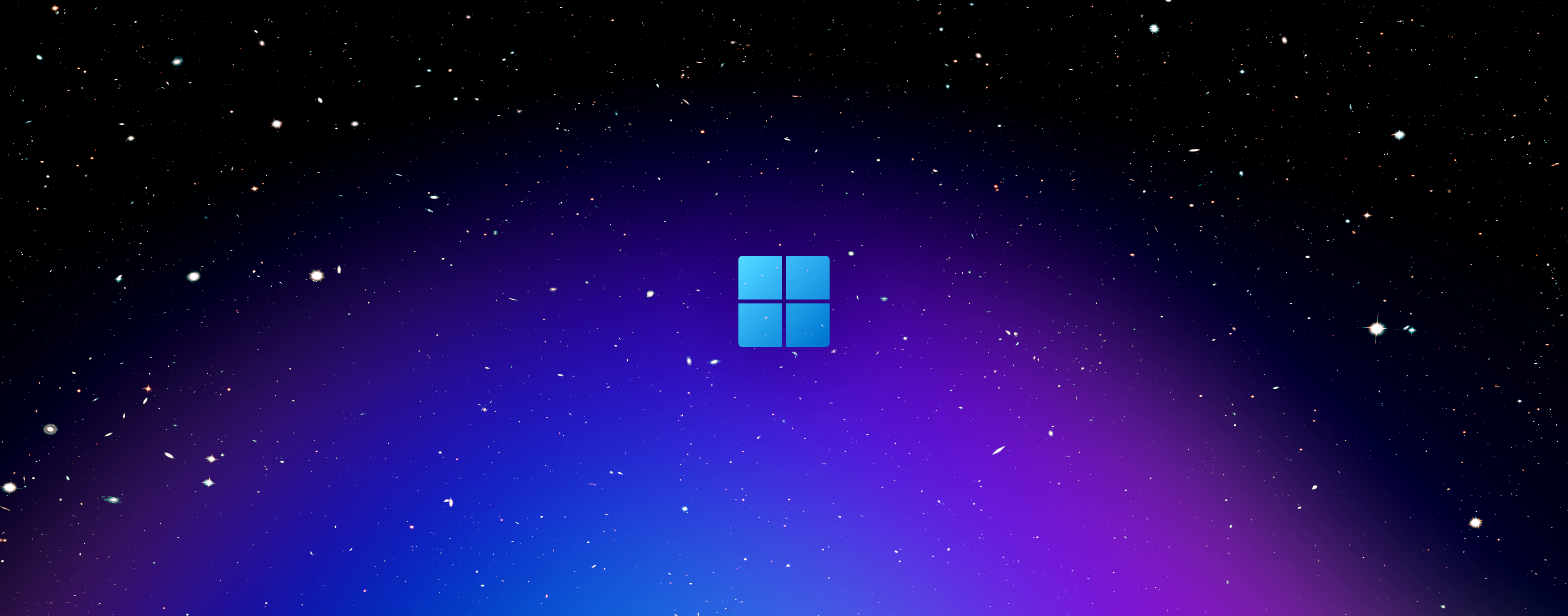 Logo Microsoft Space Simple Background Minimalism Stars 3440x1353