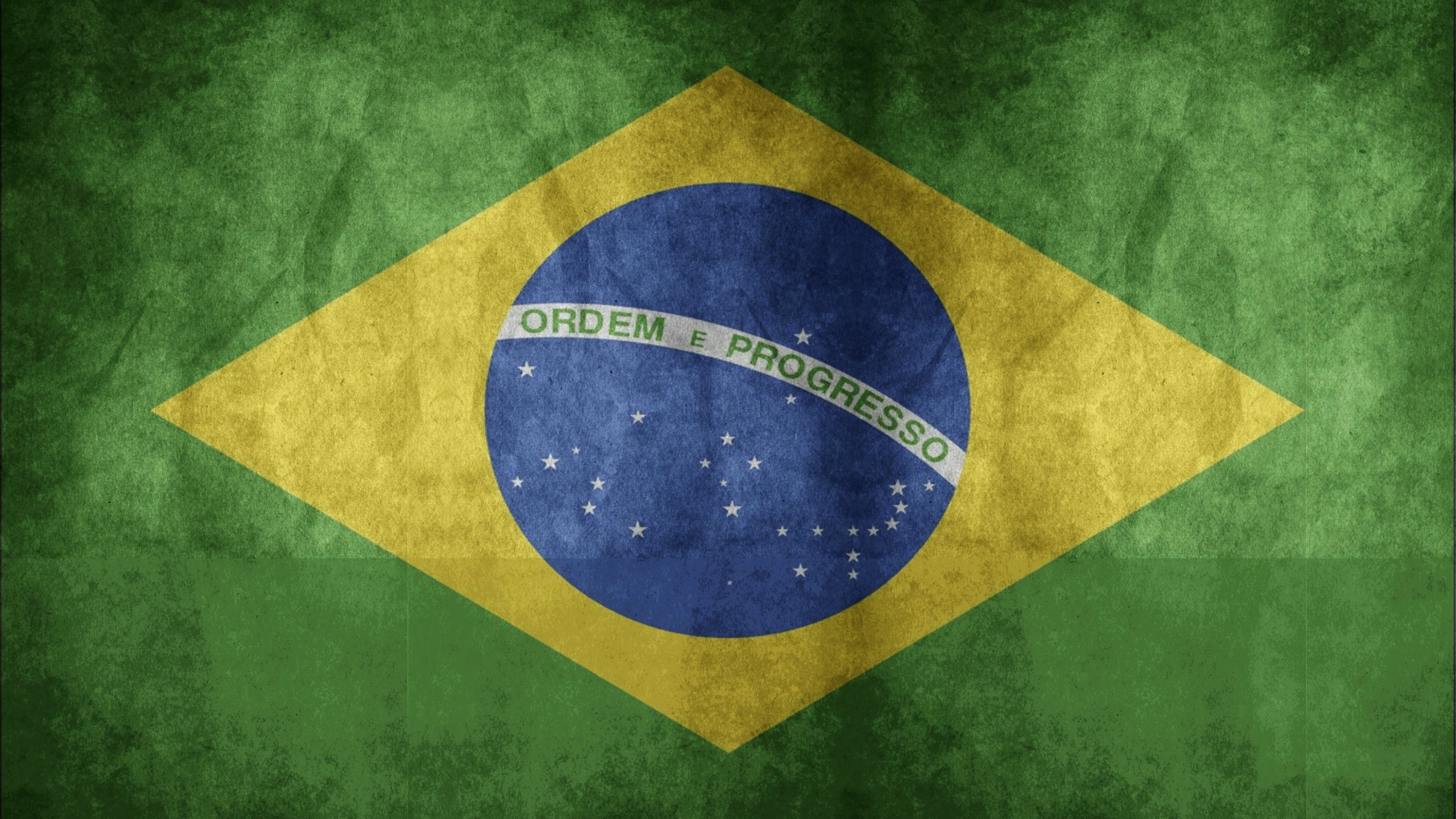 Brazil Brazilian Flag Flag Paper Simple Background Minimalism 3360x1890