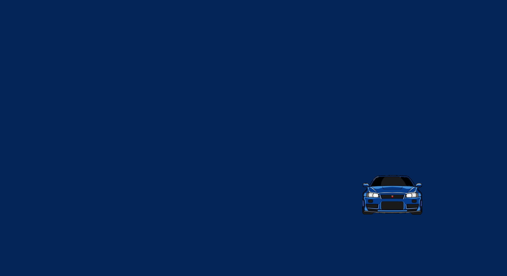 Blue Background Car Simple Background Minimalism Wallpaper -  Resolution:1980x1080 - ID:1344846 
