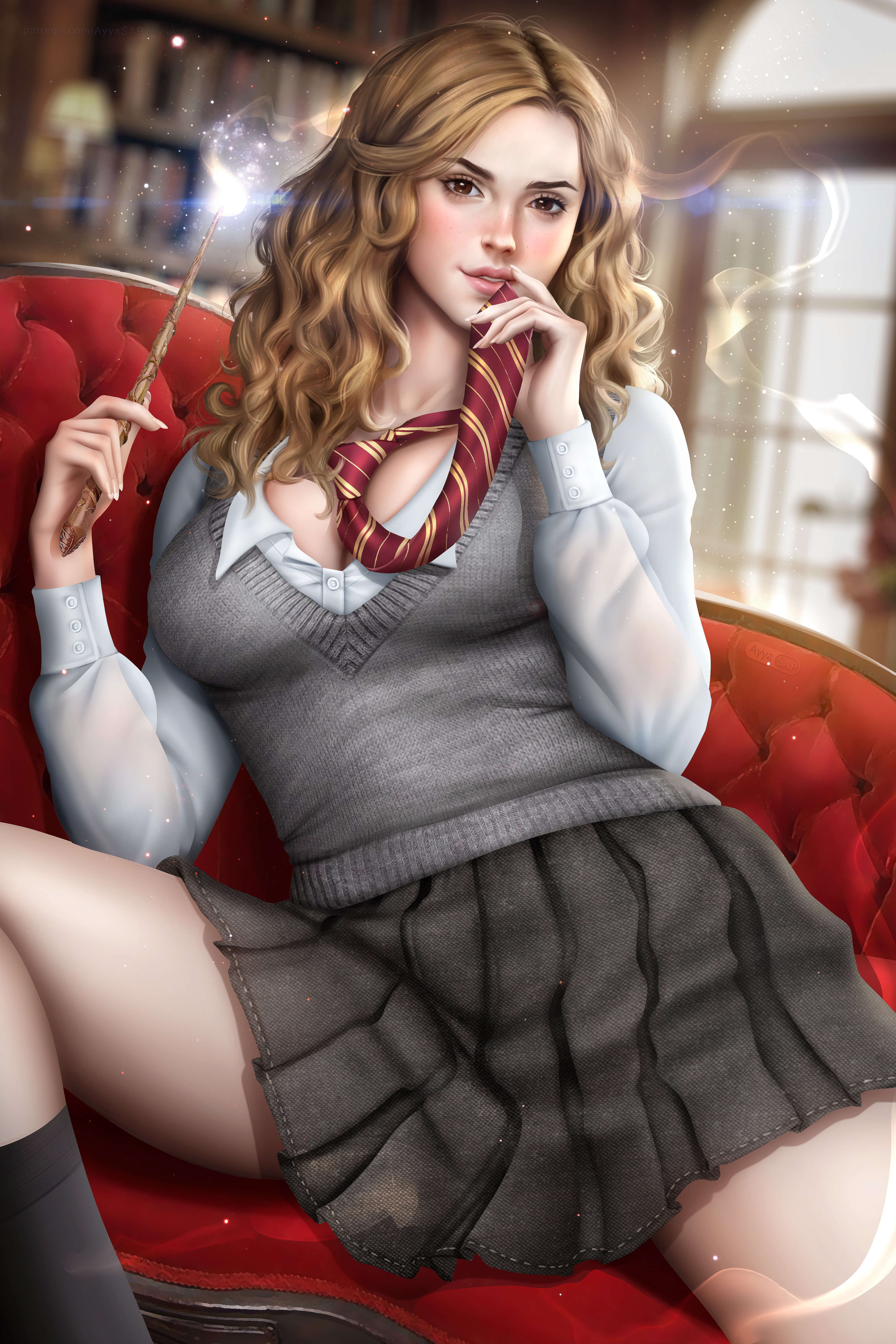 Hermione Granger Harry Potter Fictional Character 2D Artwork Drawing Fan Art Digital Art Ayya Saparn 4000x6000
