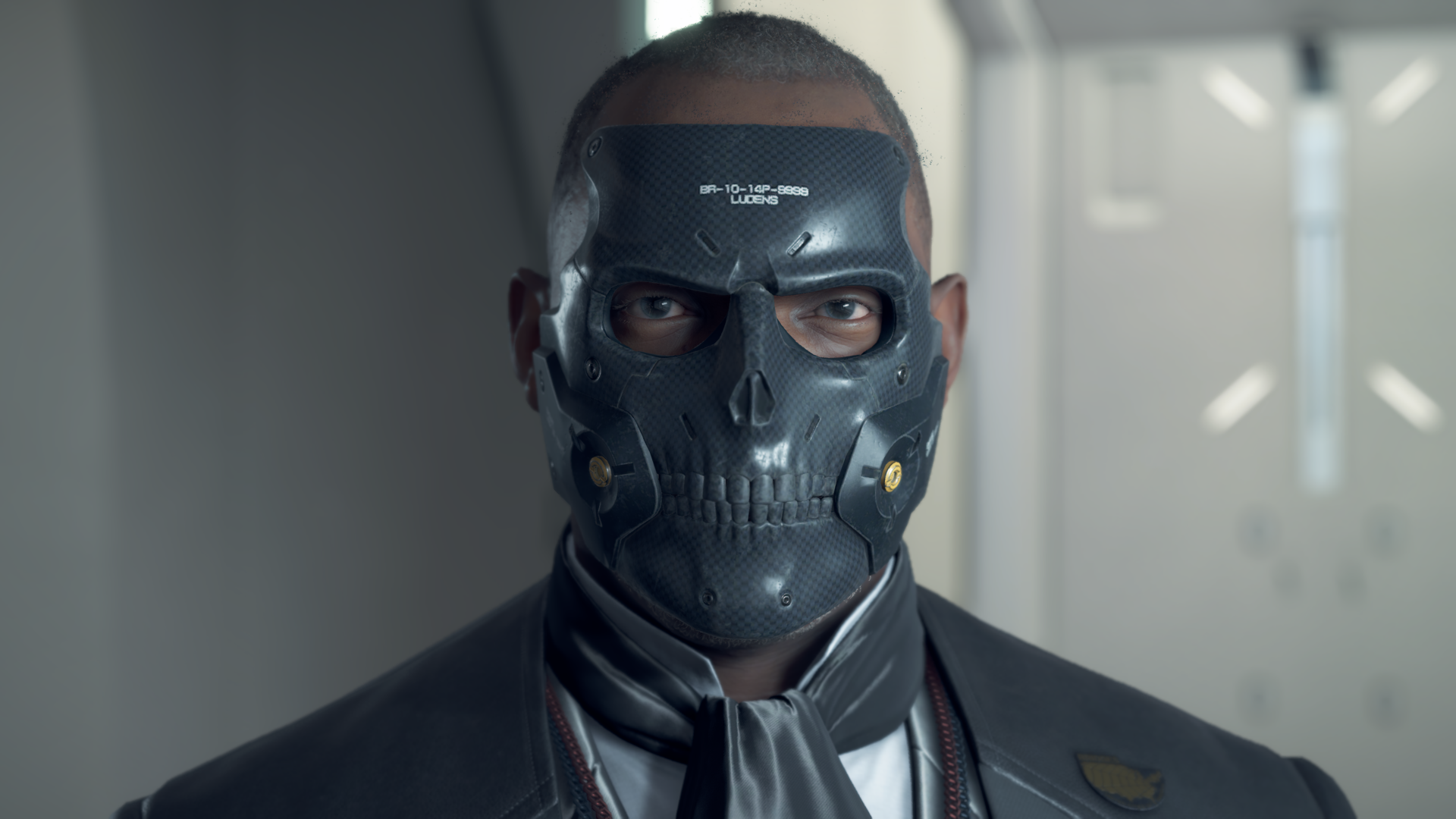 Kojima Productions Death Stranding Video Games Die Hardman Mask Skull Mask Looking At Viewer Ludens  1920x1080