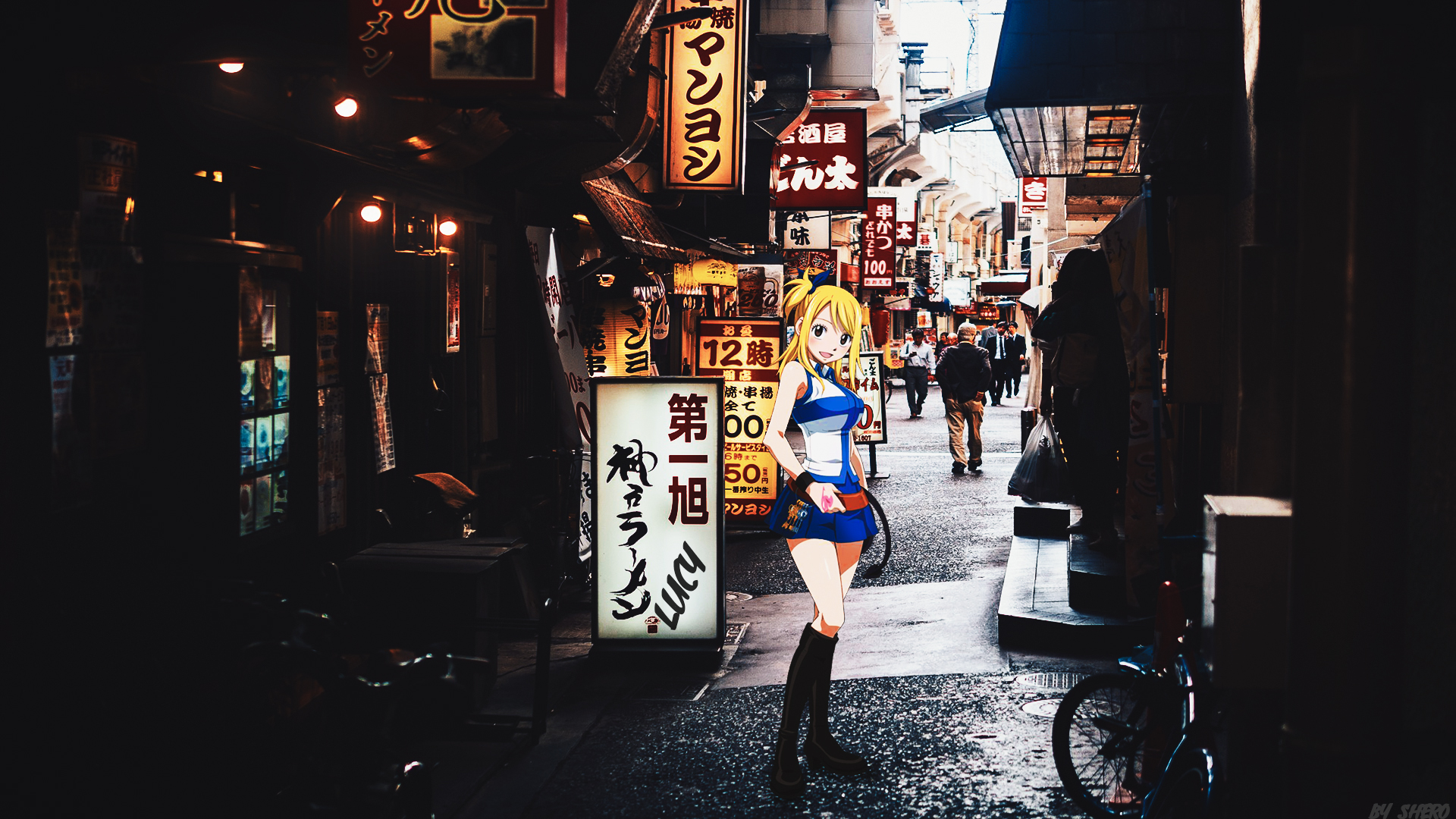 Anime Anime Girls Heartfilia Lucy Japan Looking At Viewer Japanese Animeirl Side Ponytail Blonde 1920x1080