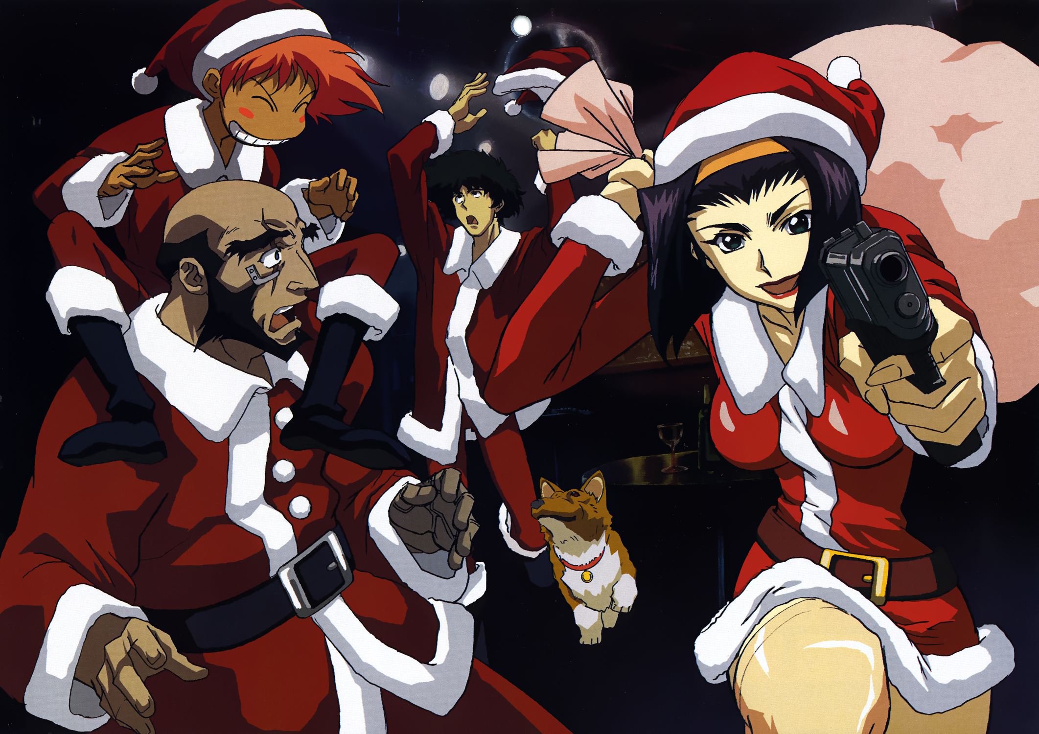 Cowboy Bebop Anime Christmas Anime Boys Anime Girls Christmas Clothes Santa Hats Faye Valentine Spik 2123x1500