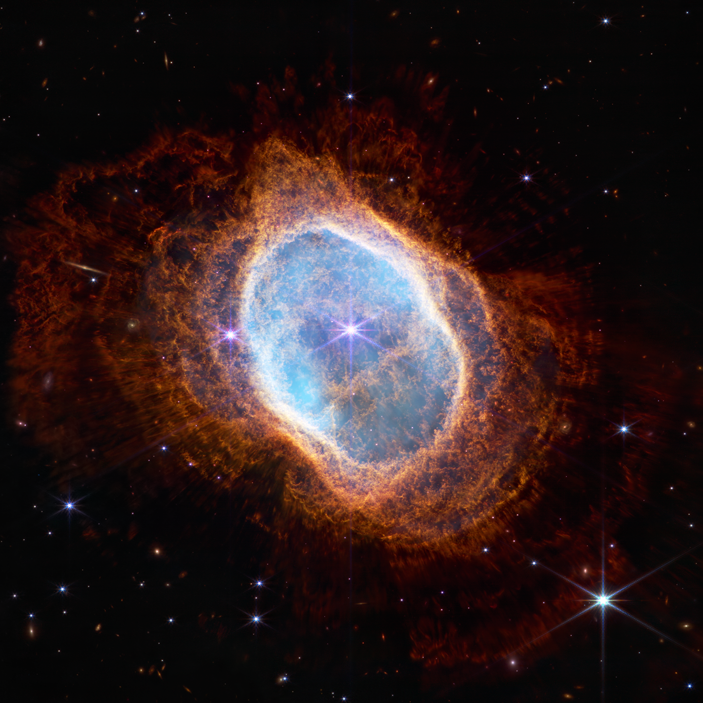 Space James Webb Space Telescope Stars NGC3132 Infrared Nebula 1440x1440
