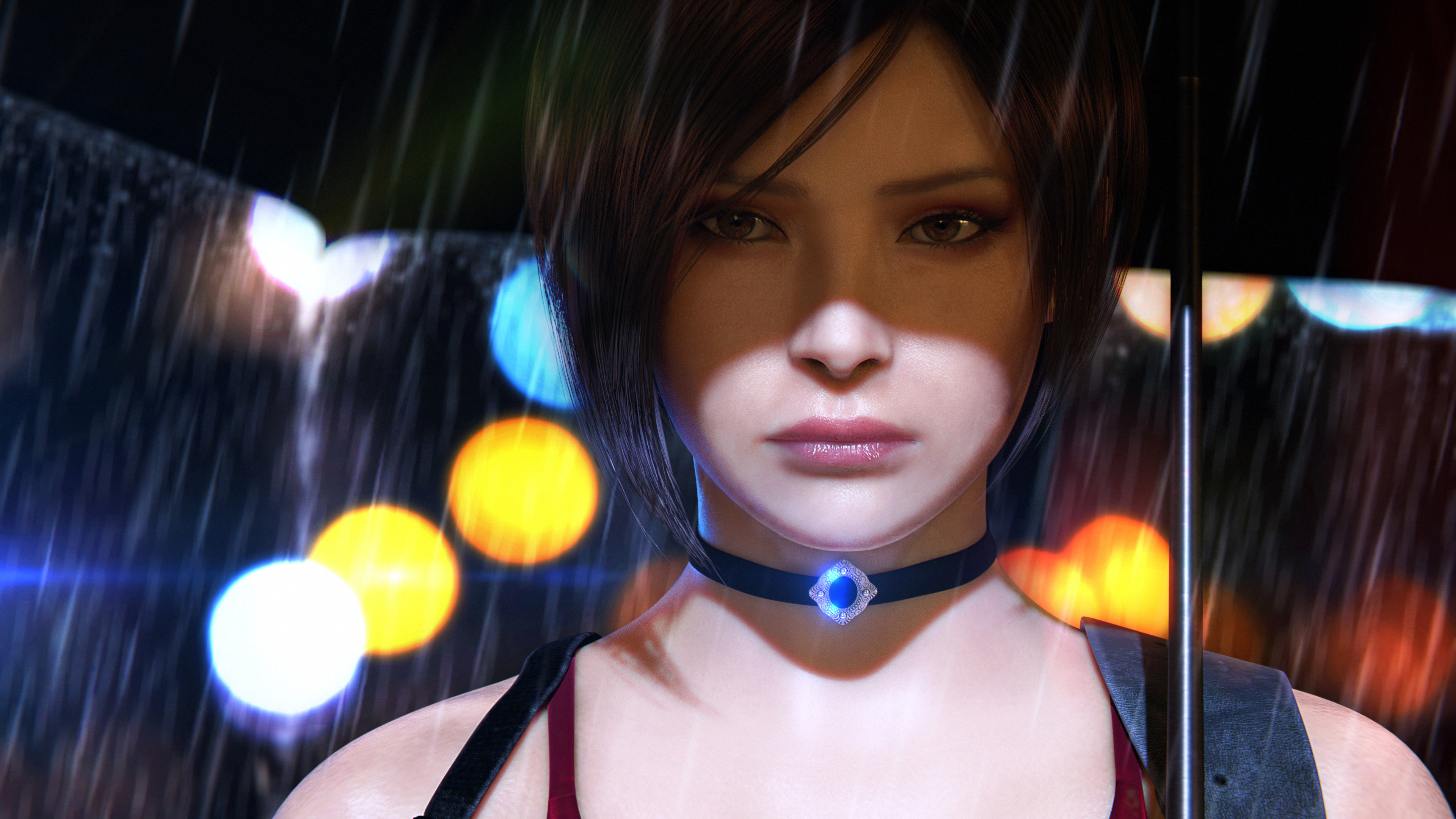 Resident Evil 2 Ada Wong Rain Umbrella Fantasy Girl 3840x2160