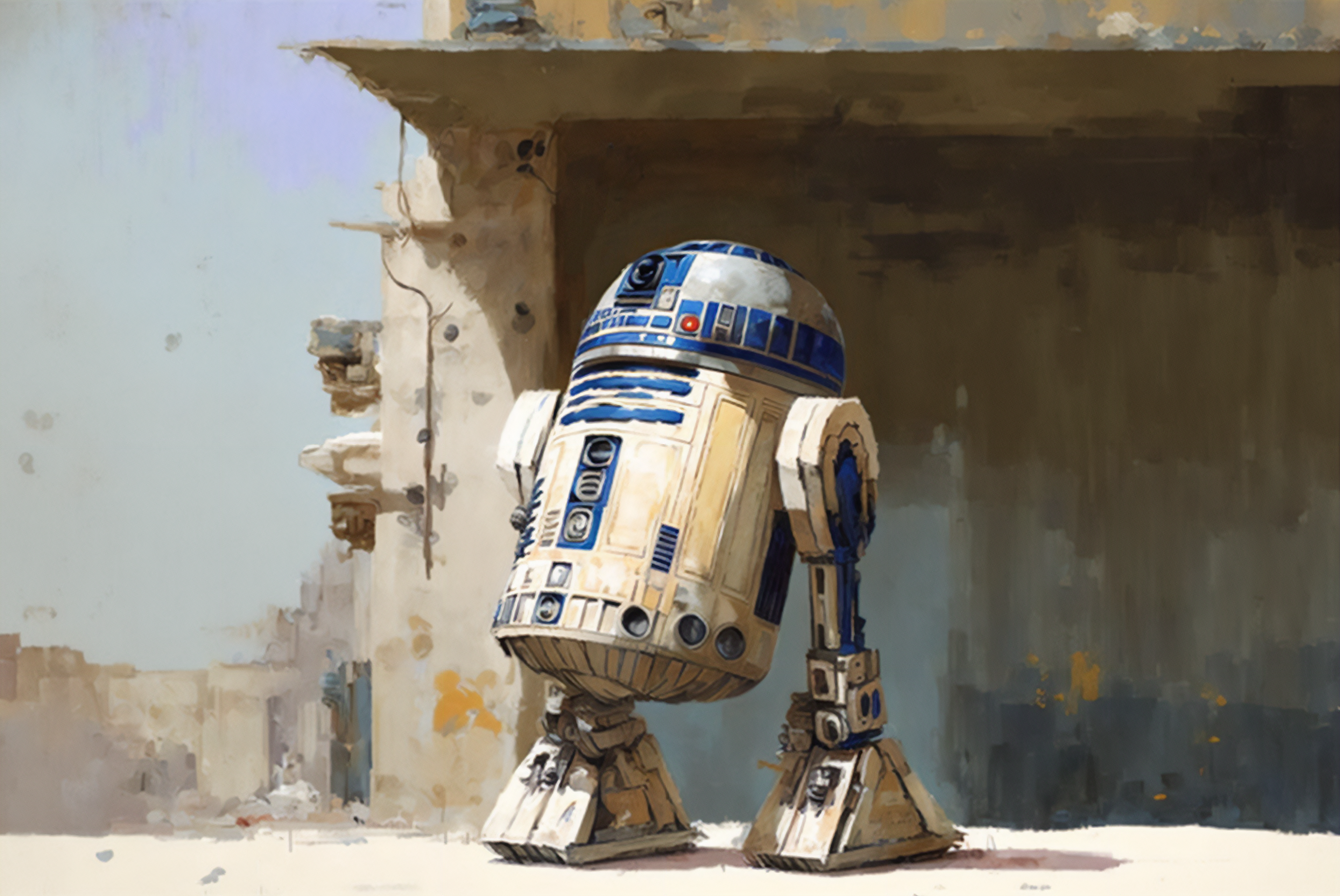 Ai Art R2 D2 Star Wars Painting 3060x2048