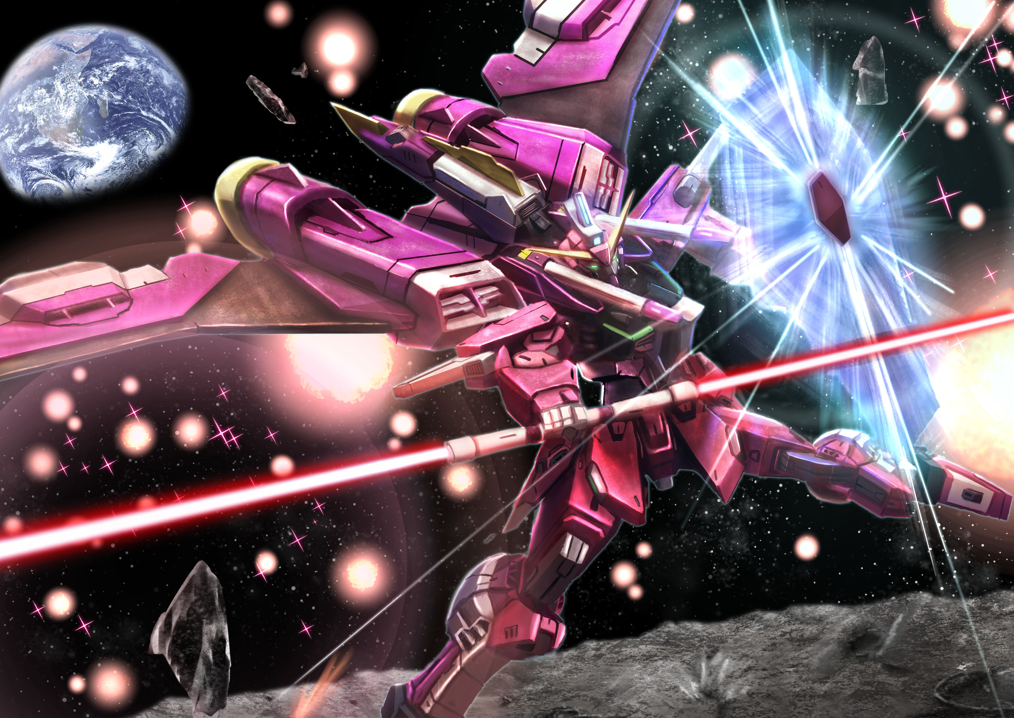 Anime Mechs Gundam Mobile Suit Gundam SEED Destiny Super Robot Taisen Infinite Justice Gundam Artwor 3541x2508