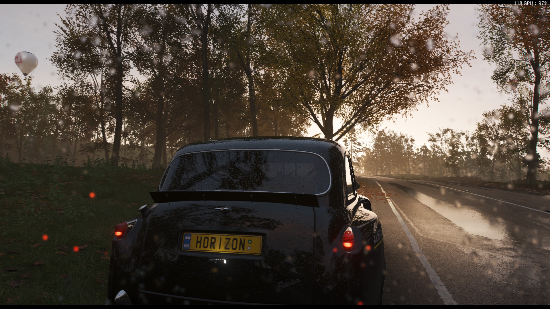Forza Horizon 4 Landscape Video Games Sunlight Licence Plates Rear View Trees Road CGi Taillights Ca 1920x1080