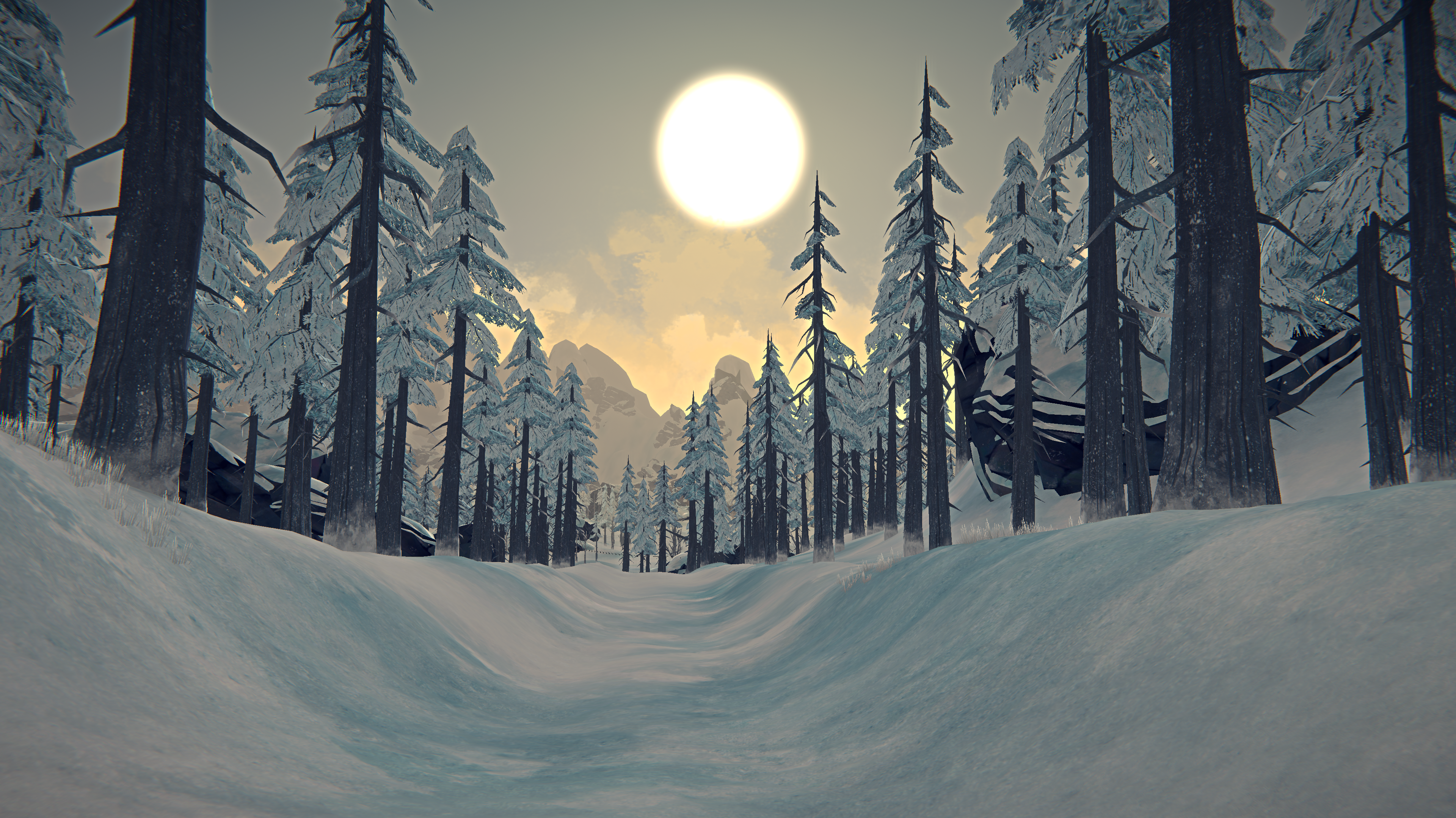 The Long Dark PC Gaming Screen Shot Survival Video Game Landscape Snow Video Games 3840x2160