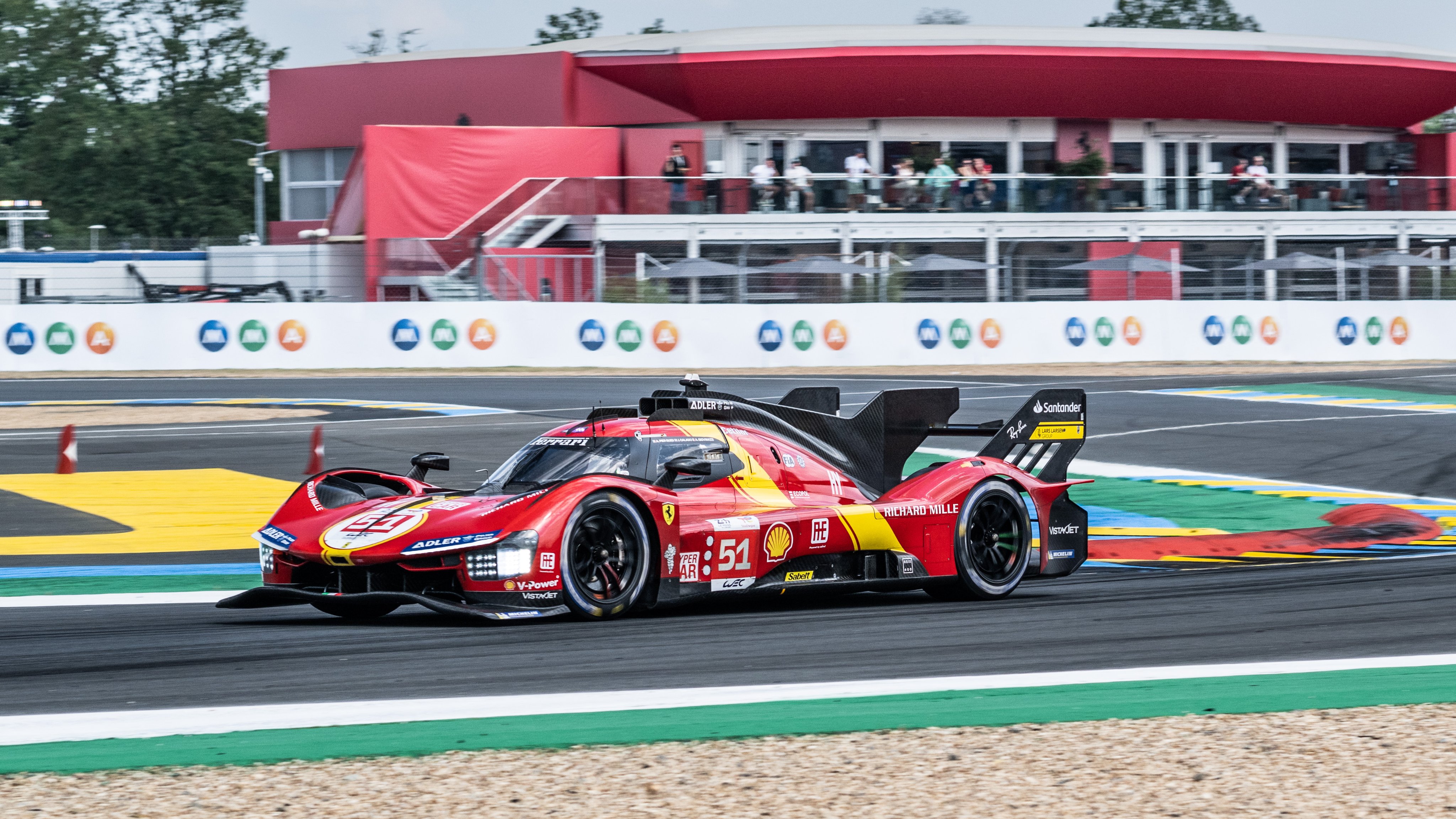 Ferrari Ferrari 499p Car Racing FiA World Endurance Championship Vehicle Race Cars Front Angle View  4096x2304