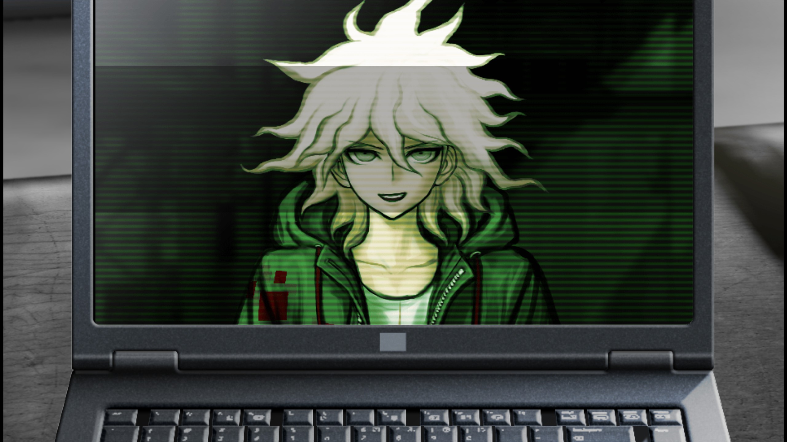 Danganronpa 2 Danganronpa Nagito Komaeda Anime Boys Anime Games White Hair Hacking 2560x1440