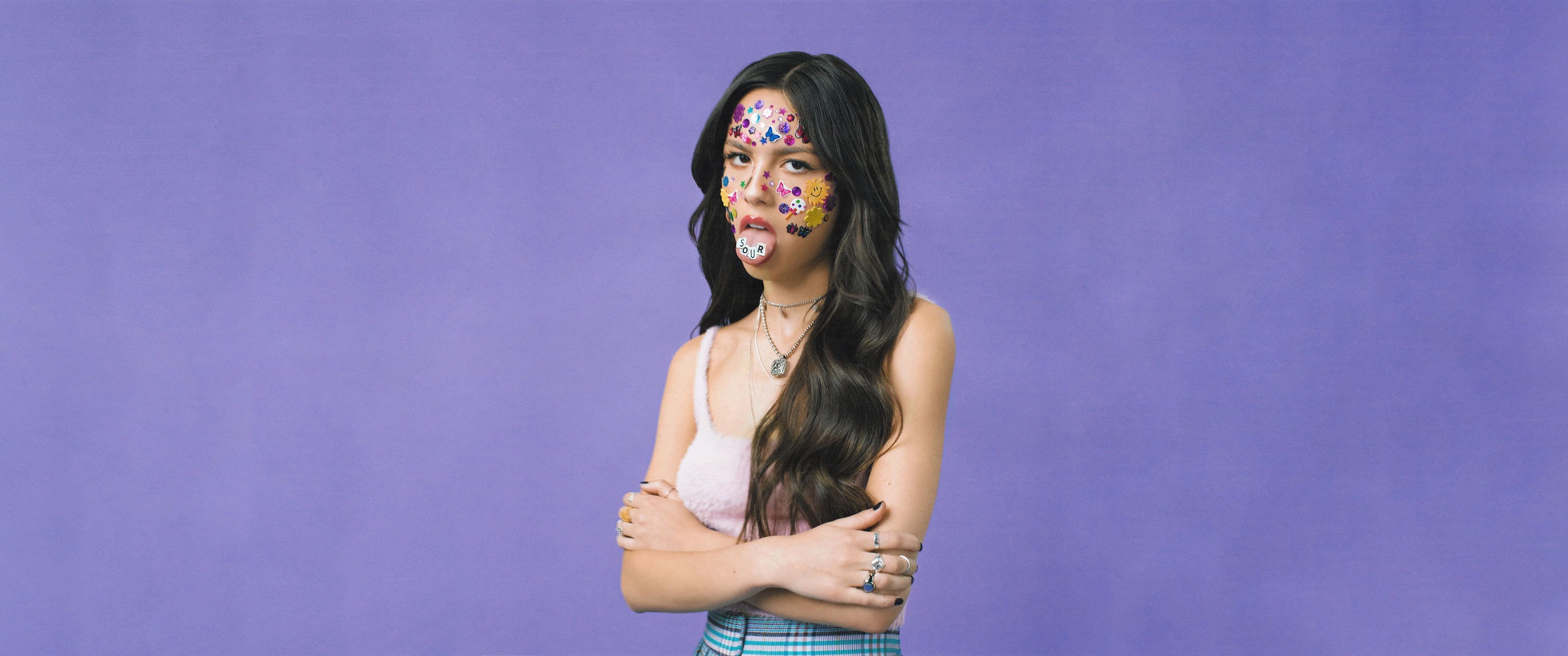 Olivia Rodrigo Ultrawide Album Covers Albums Purple Background Women 3440x1440