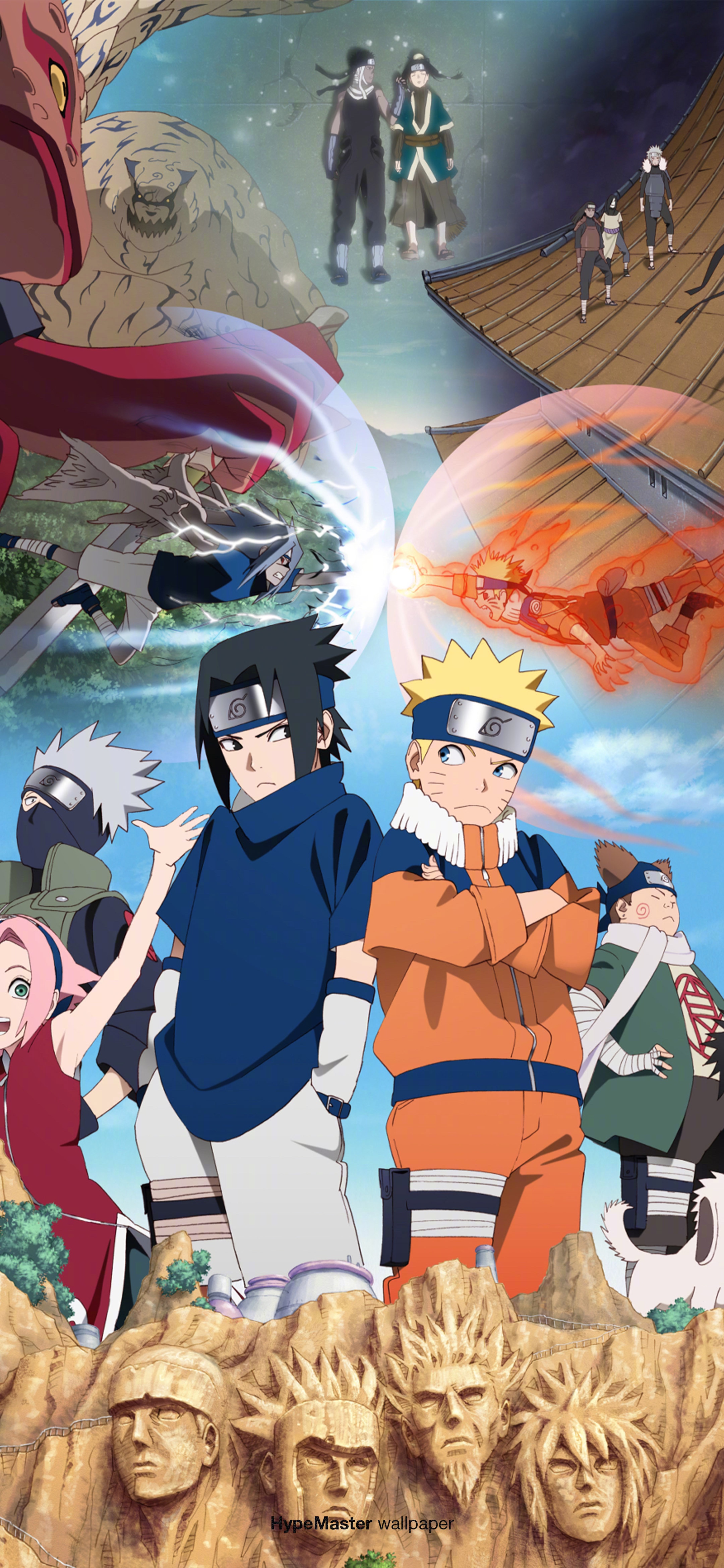 Naruto Anime Anime Boys Uchiha Sasuke Vertical Uzumaki Naruto 2160x4677