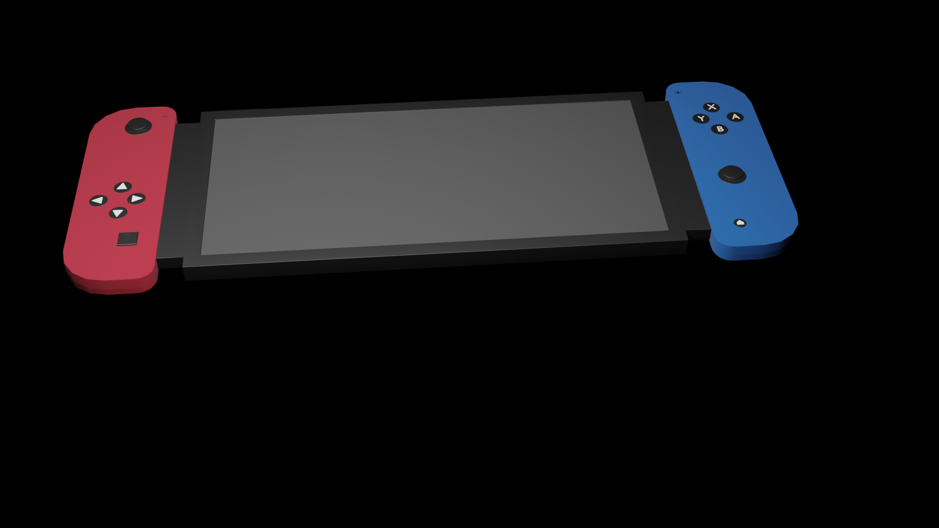Nintendo Switch Minimalism Simple Background CGi Video Games Consoles Black Background 1920x1080