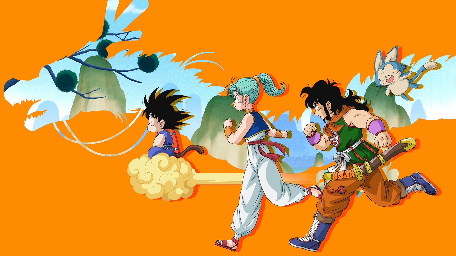 Bulma and Son Goku 4K wallpaper download