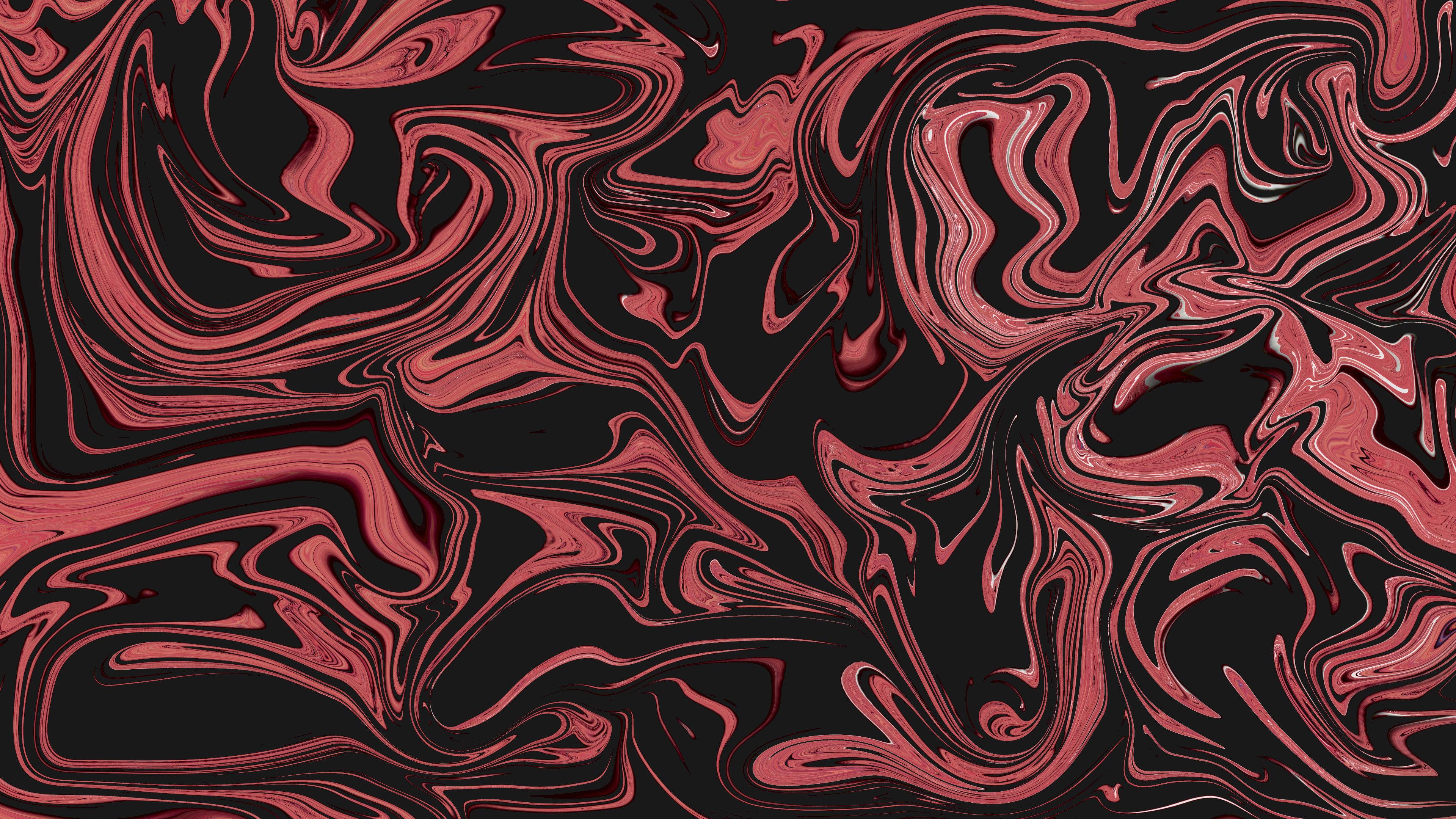 Abstract Warp Red 3D 3840x2160