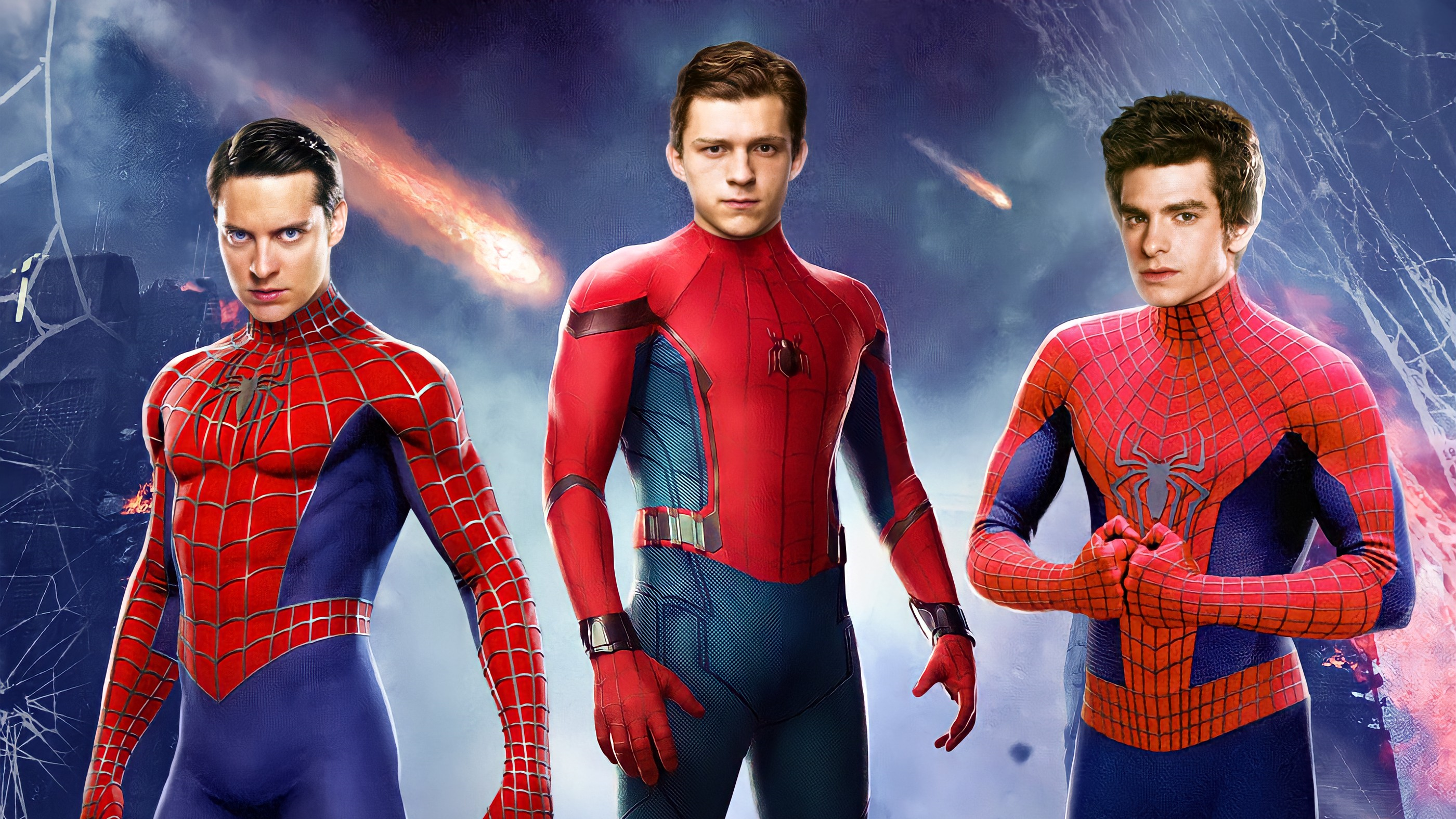 Spider Man Tobey Maguire Andrew Garfield Tom Holland Superhero Peter Parker 2800x1575