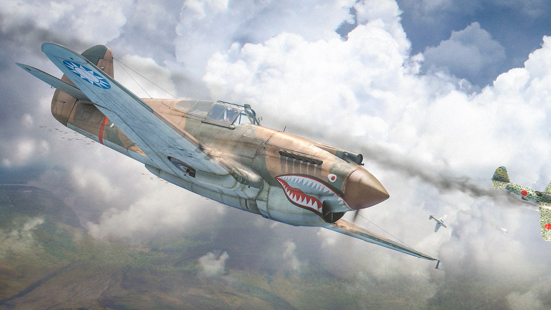 World War Ii War Airplane Aircraft Curtiss P 40 Warhawk 1920x1080