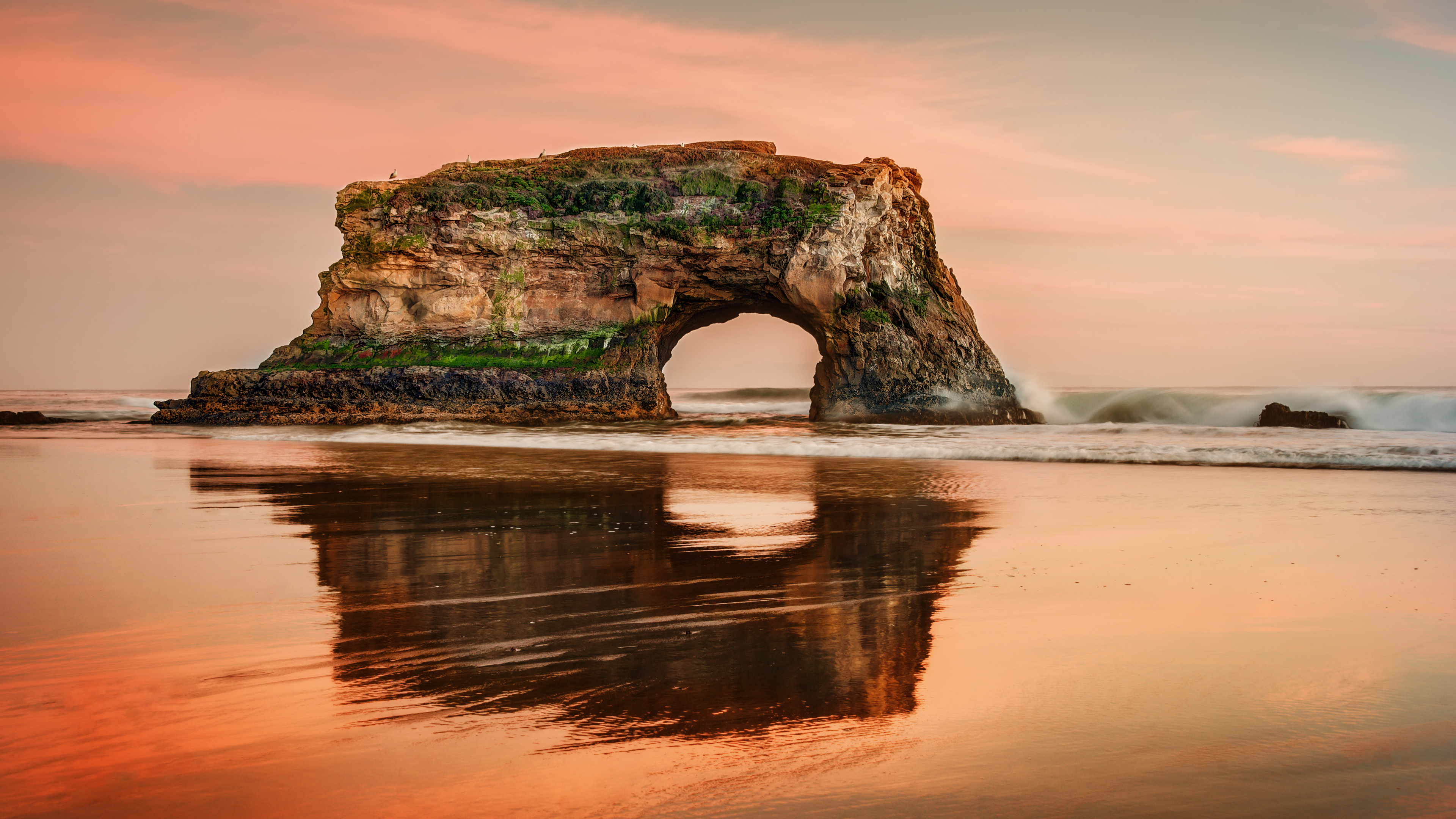 Trey Ratcliff Photography Landscape Water Beach Rock Formation Reflection Santa Cruz California Natu 3840x2160