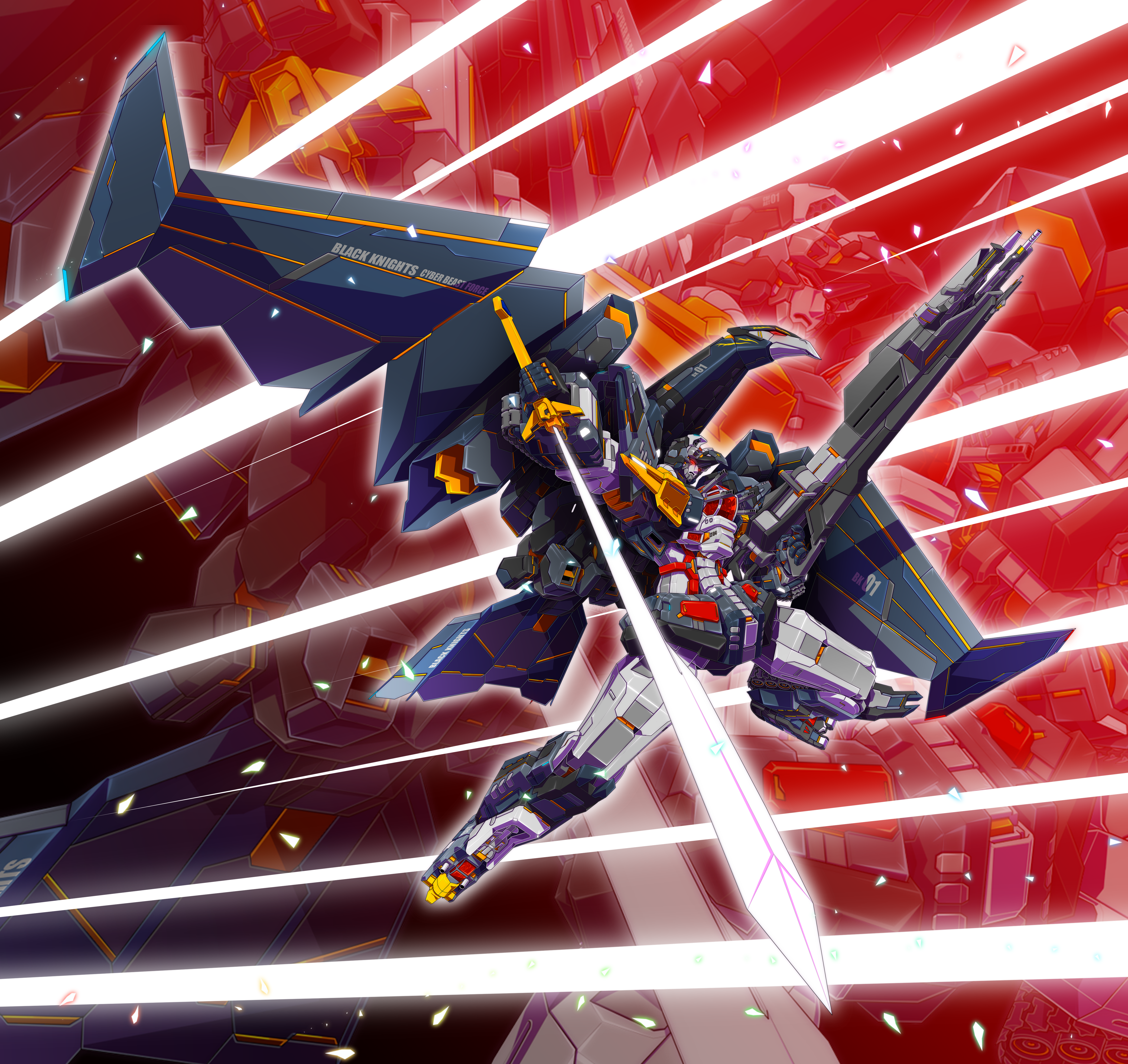 Final Dancouga Dancouga Super Beast Machine God Anime Mechs Super Robot Taisen Artwork Digital Art F 4428x4175