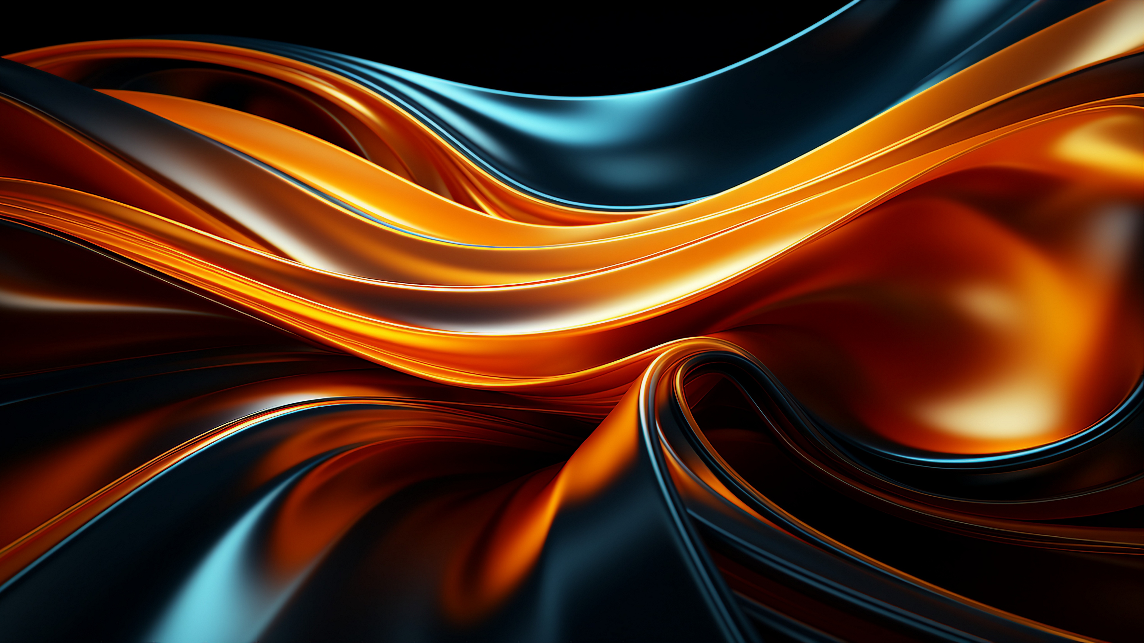 Abstract Waveforms Shapes Minimalism Simple Background Digital Art 3840x2160