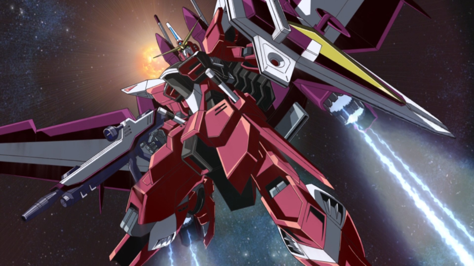 Anime Anime Screenshot Mobile Suit Gundam SEED Gundam Mechs Justice Gundam Artwork Digital Art Super 1920x1080