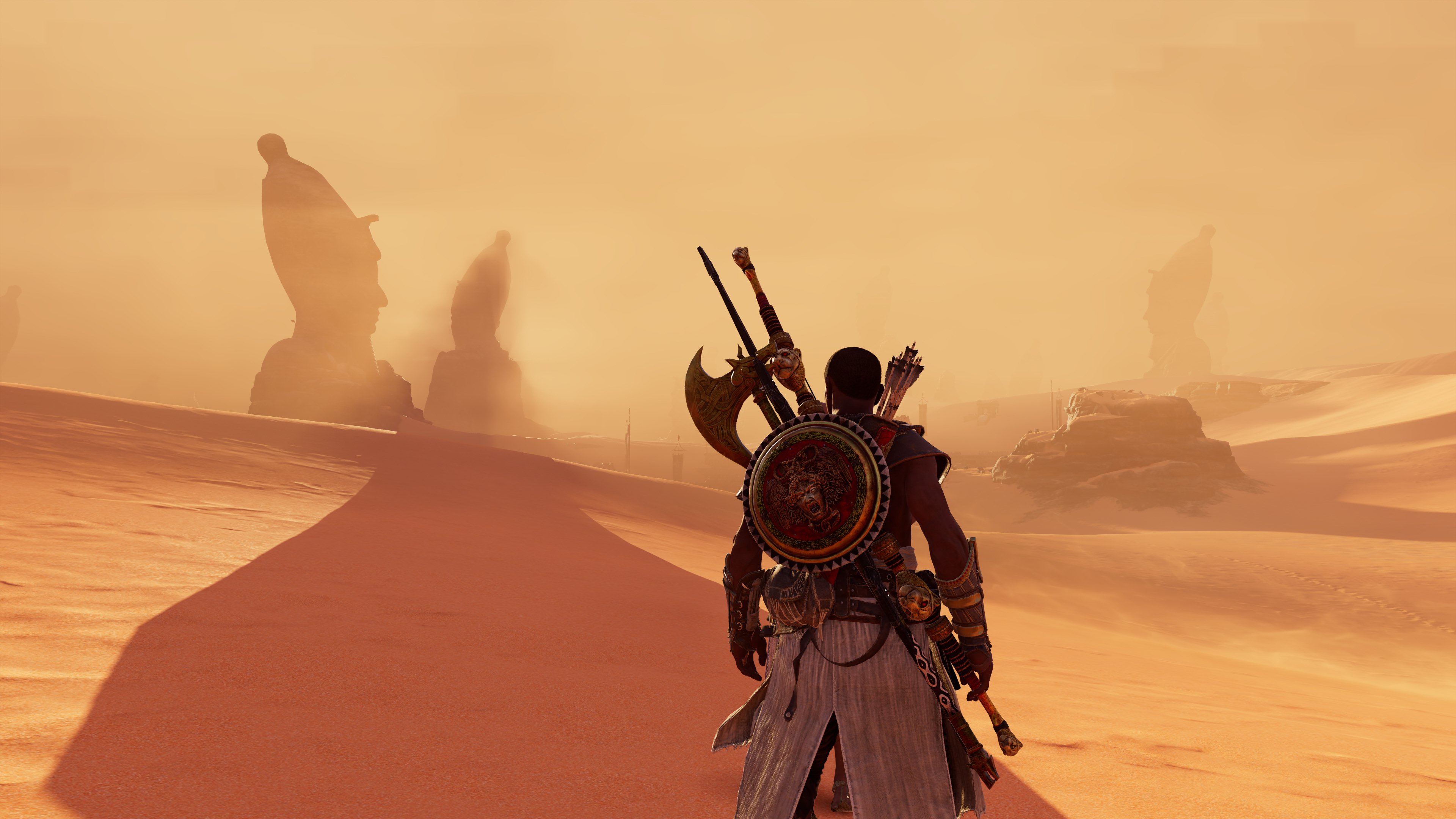 Assassin Creed Origins Ubisoft Egypt Desert Video Games Video Game Characters Bayek 3840x2160