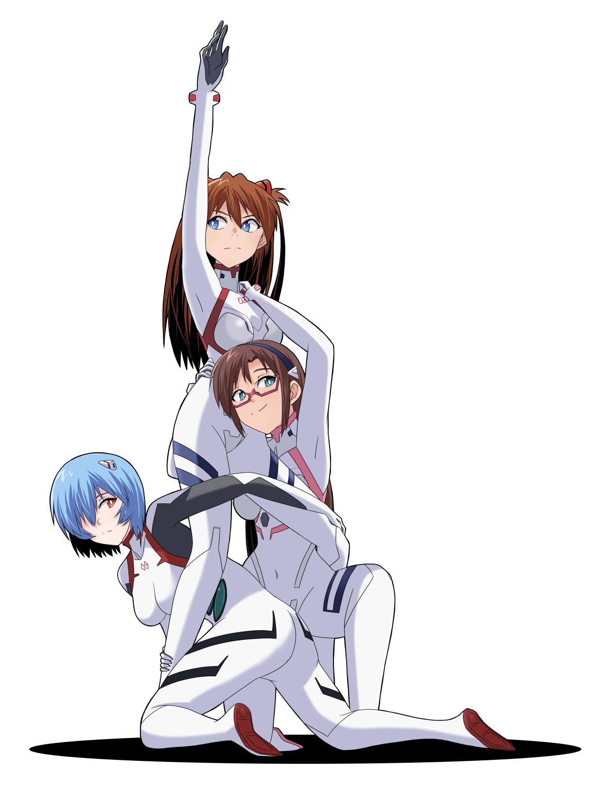 Anime Anime Girls Rebuild Of Evangelion Neon Genesis Evangelion Ayanami Rei Asuka Langley Soryu Maki 1224x1628