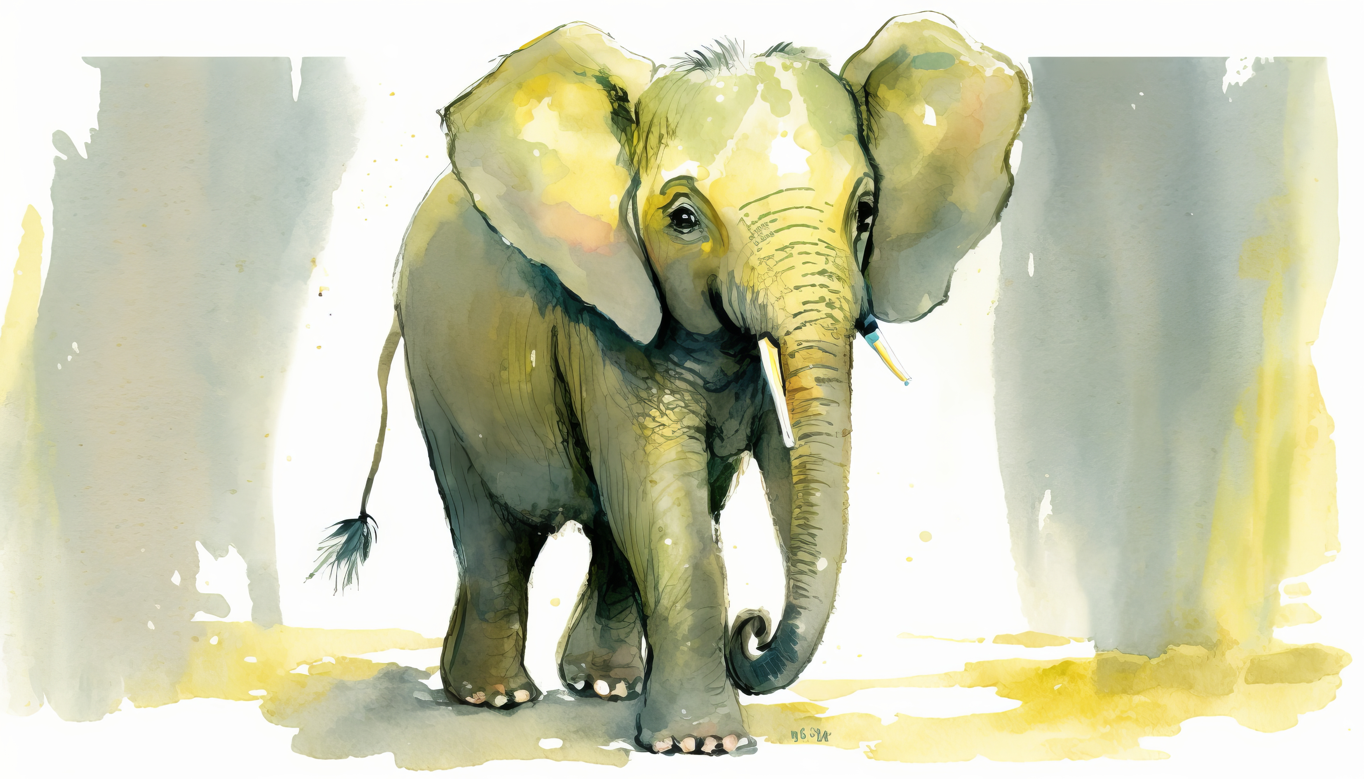 Ai Art Illustration Animals Elephant 4579x2616