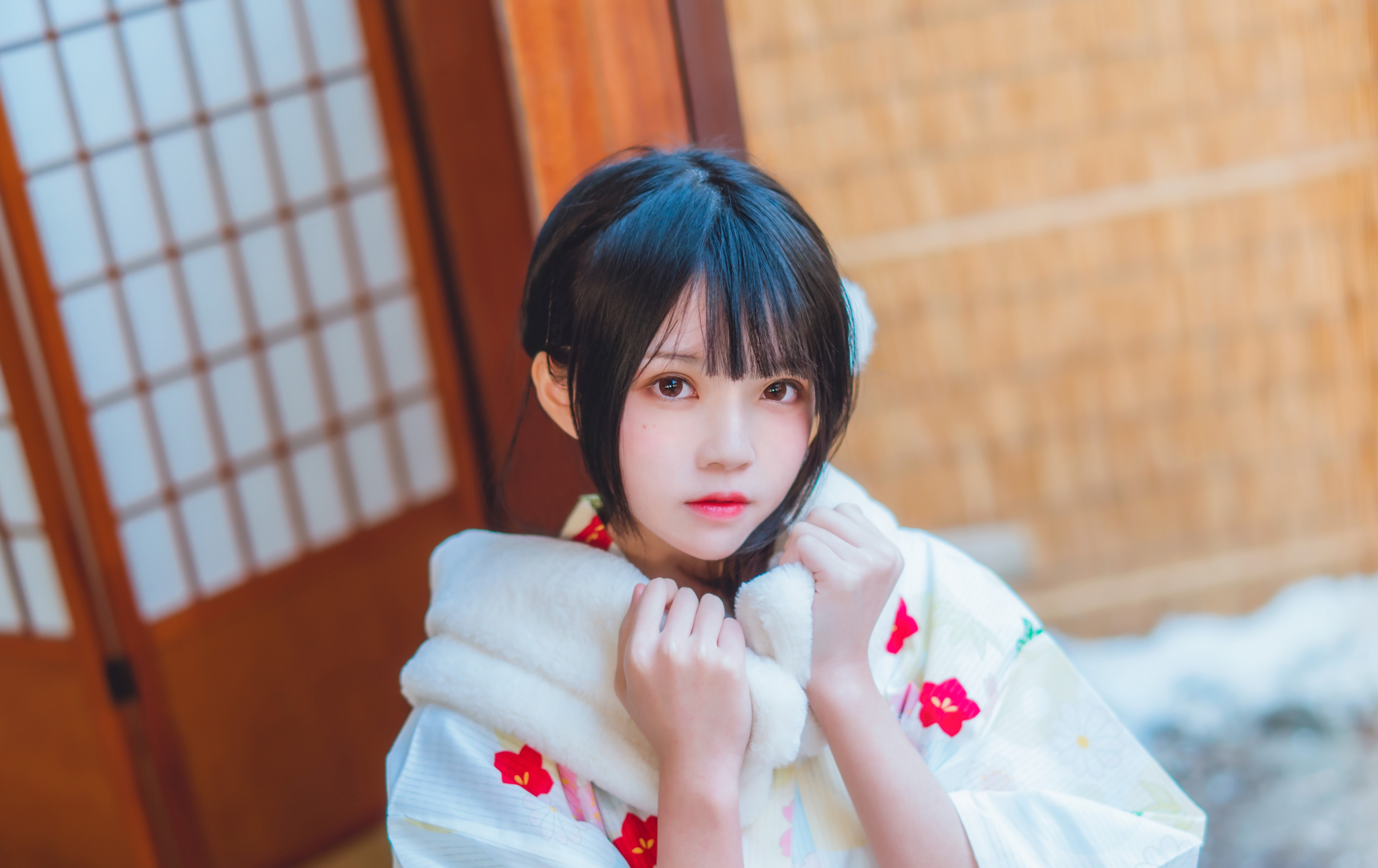 Black Hair Kimono Lips Asian Women 5849x3685