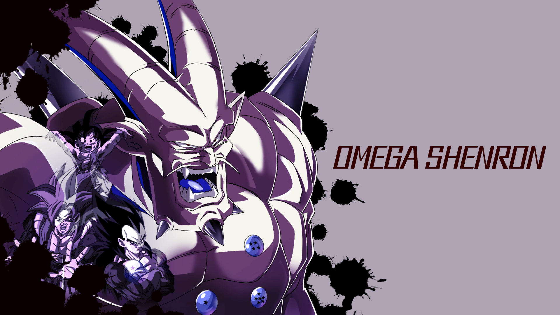 Dragon Ball Xenoverse 2 Omega Shenron Vegeta Son Goku Gogeta Super Saiyan 4 Anime Men Anime Creature 1920x1080