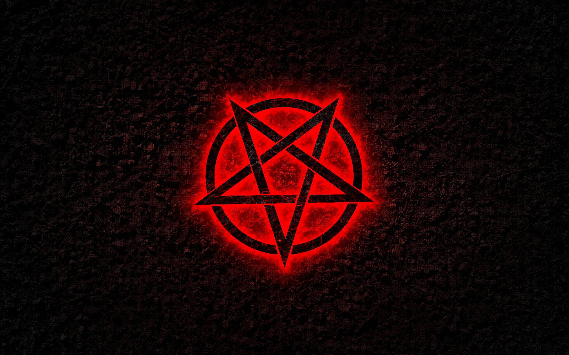 Satanic Dark Pentagram Minimalism Simple Background 1920x1200
