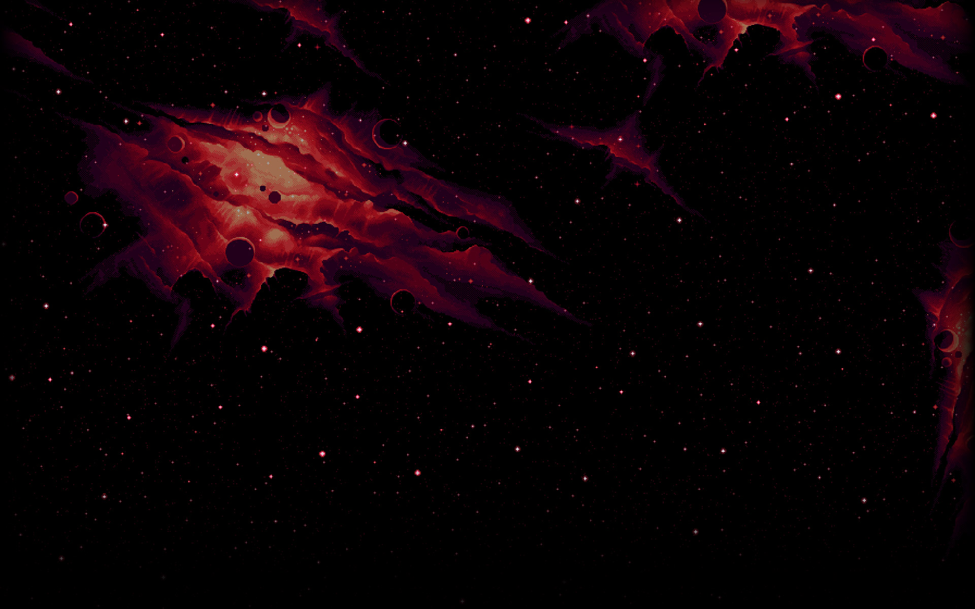 Space Stars Video Games Black Red Planet Nebula 1920x1200